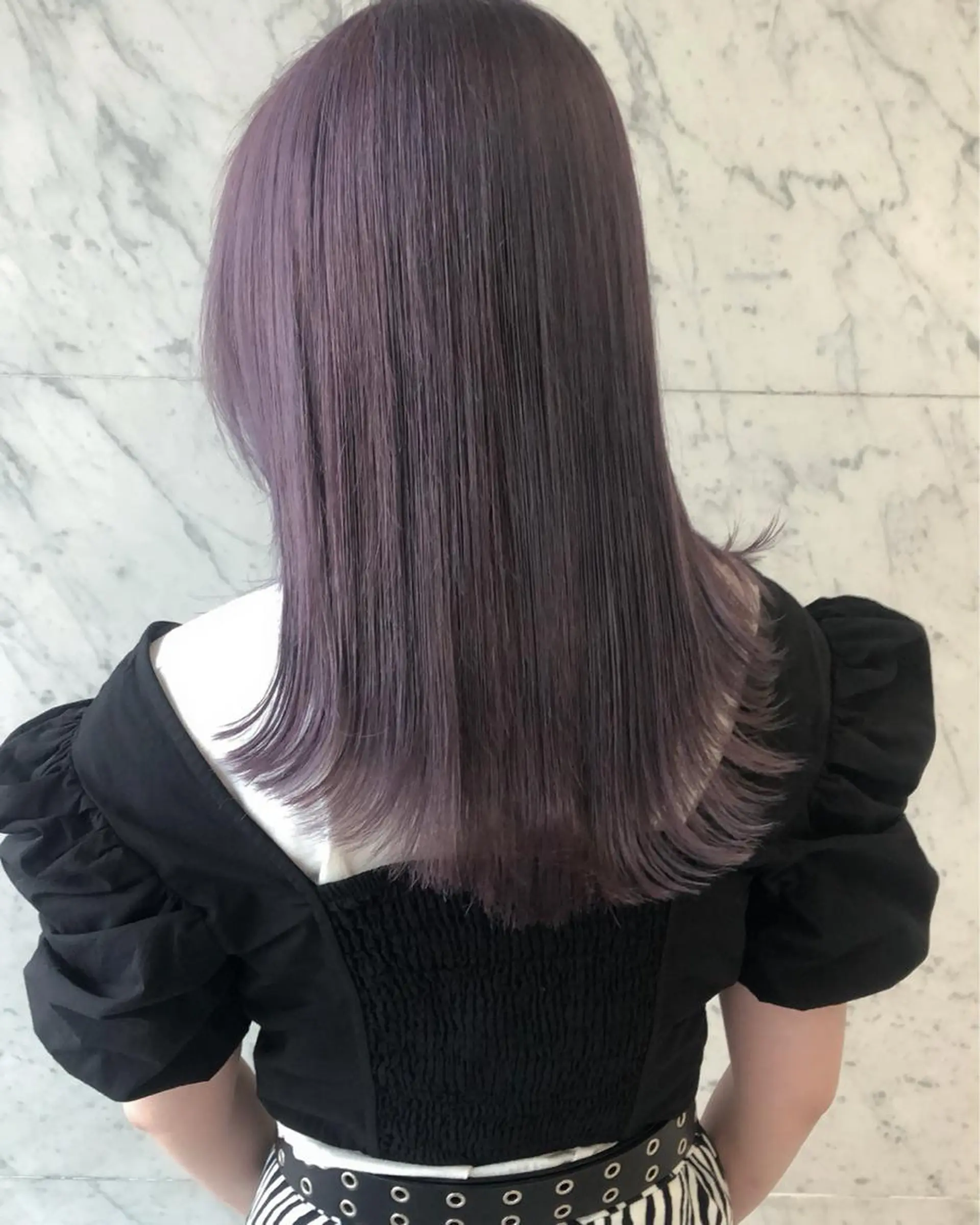 ミディアム カラー パープルカラー entality所属・mizuki  韓国 ヘア/髪質改善のヘアスタイル