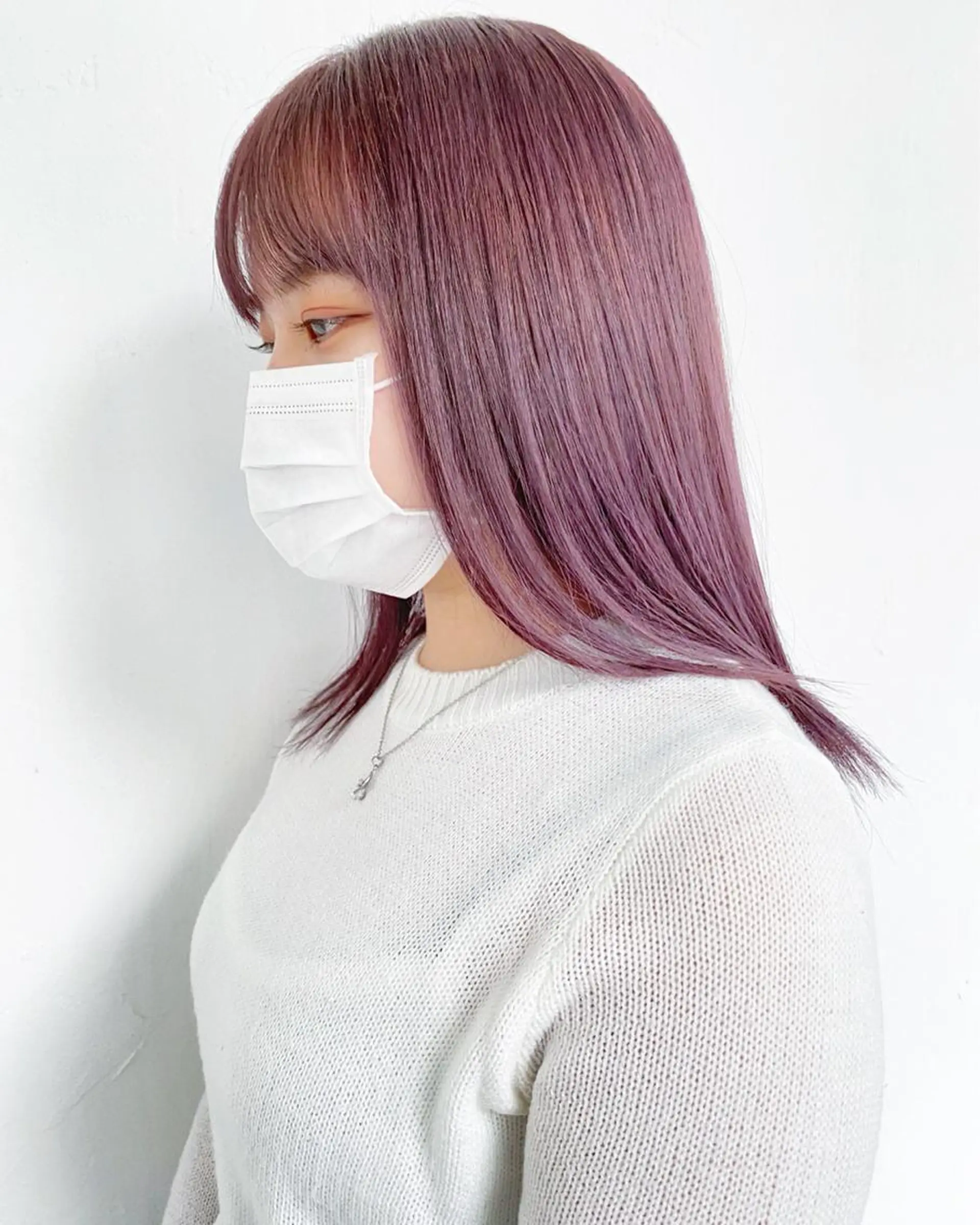 ミディアム カラー パーマ、髪質改善 菊地美月のヘアスタイル