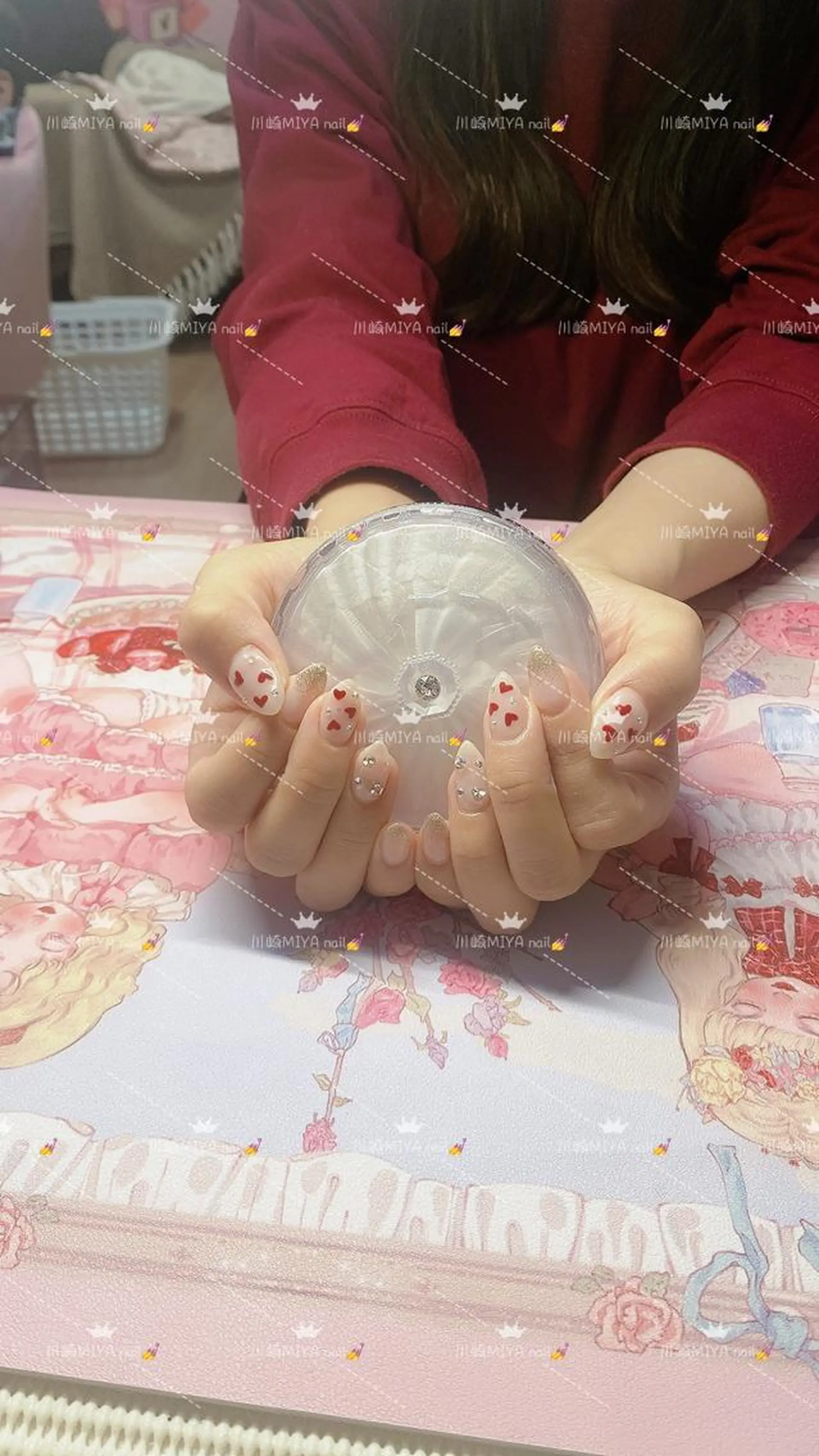 ミディアム ハンドネイル ハンドケア 💜MIYA nail川崎店のネイルデザイン