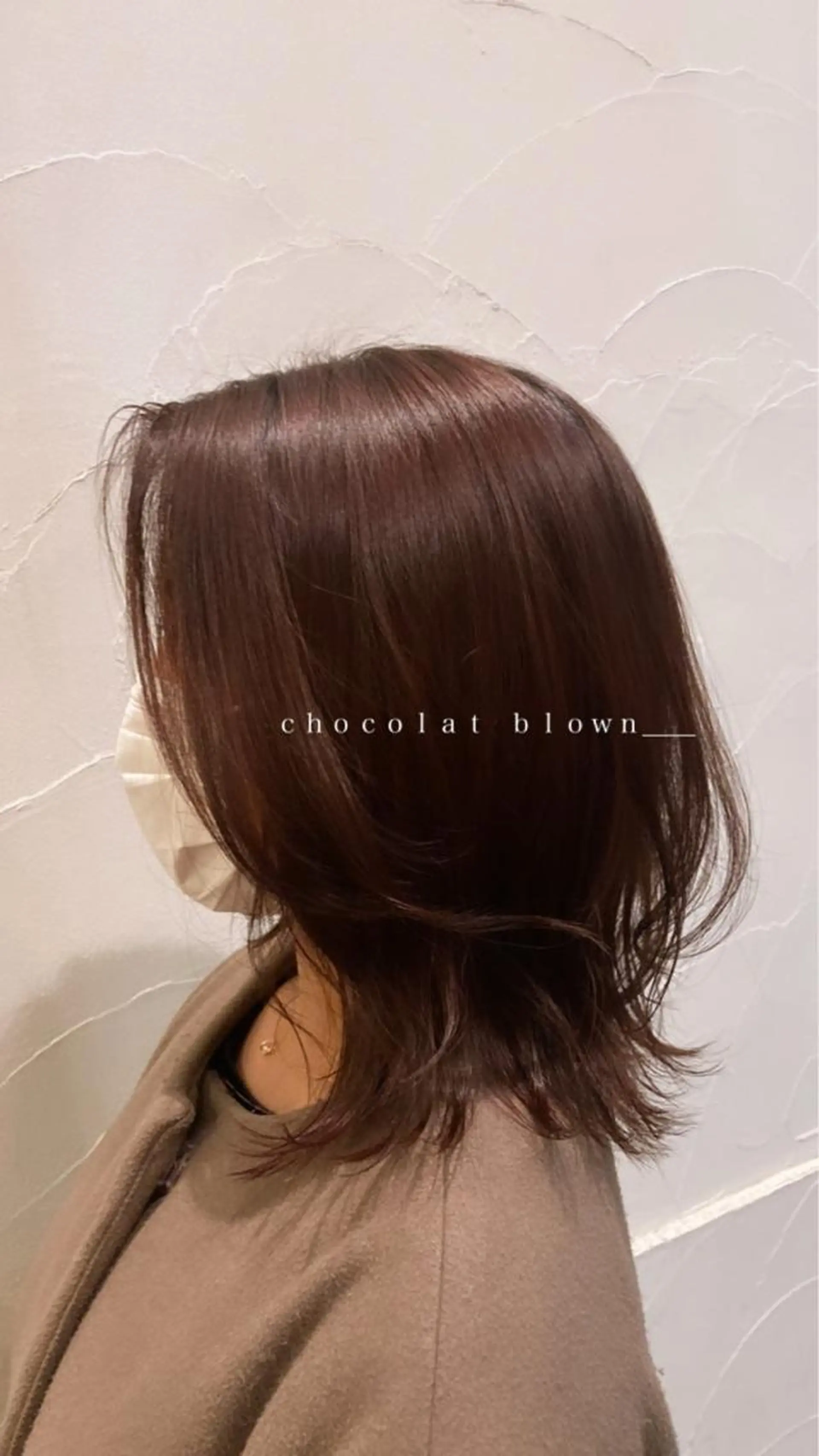 ミディアム かきあげバング レイヤーカット パーマ/名古屋パーマ / コデラ ナナホのヘアスタイル