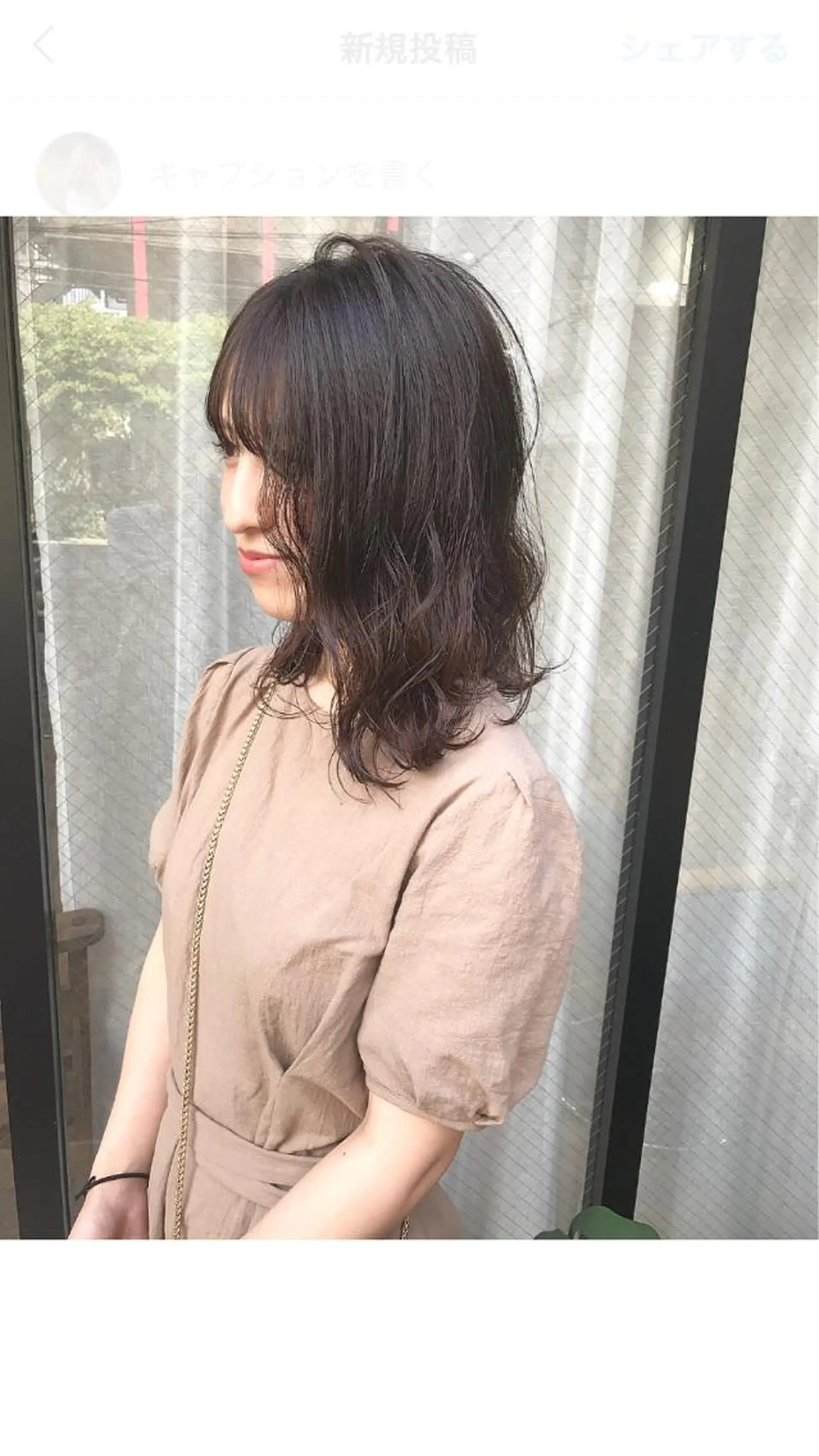 ミディアム ワンレンボブ ボブ ヘアカラー トリートメント レイヤー/顔周り /AKARIのヘアスタイル
