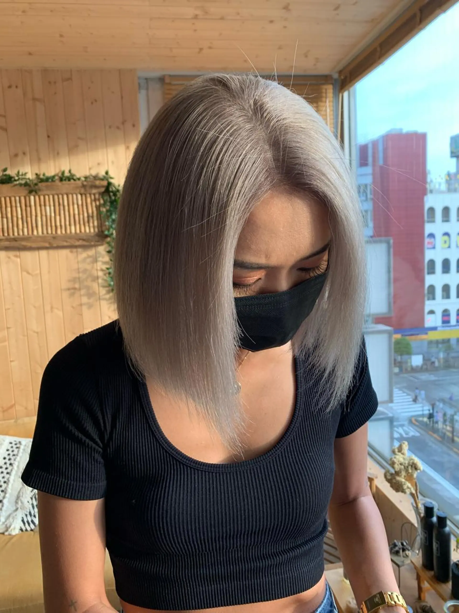 ミディアム カット ヘアカラー 高山 滉太のヘアスタイル