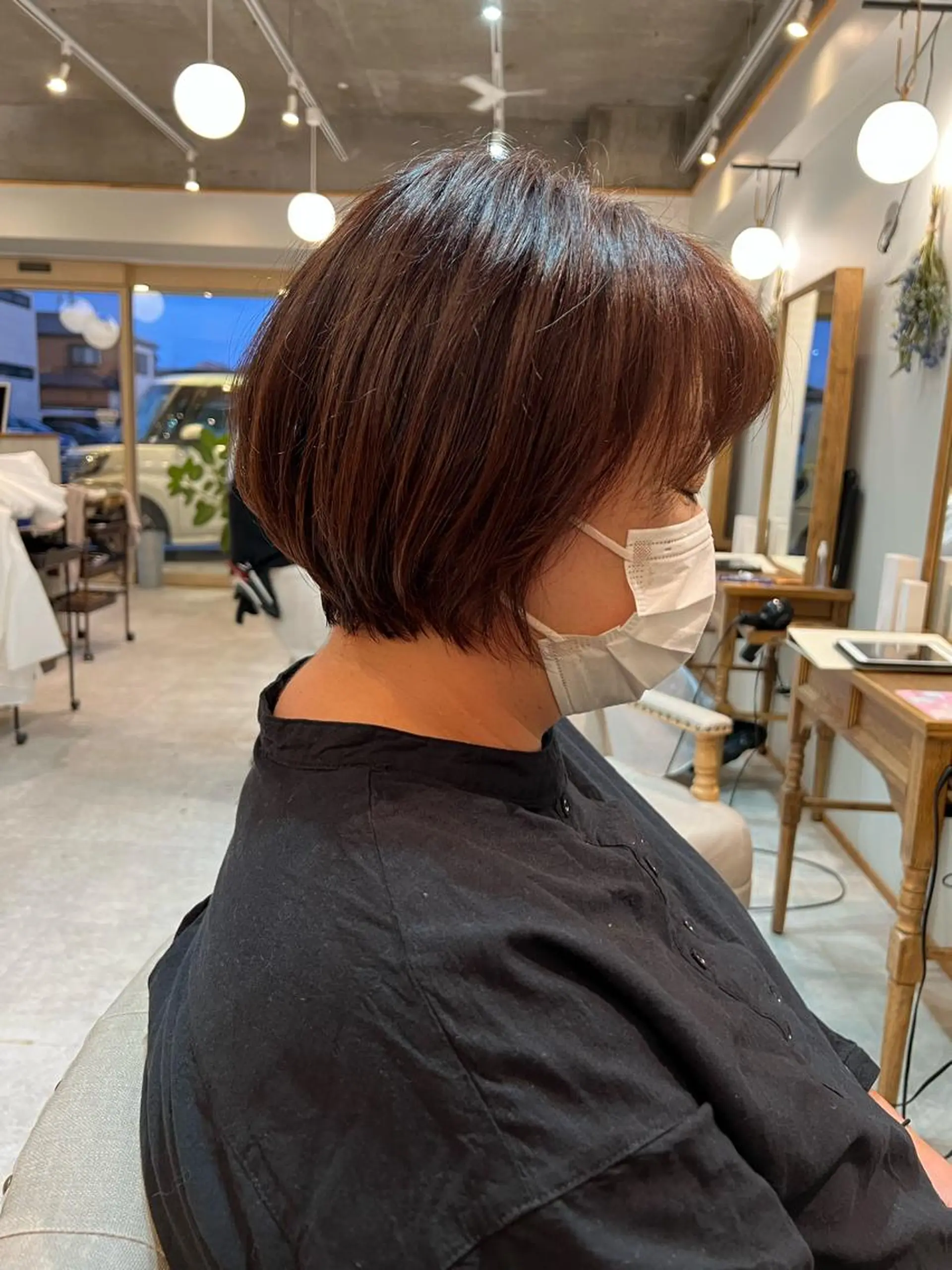 ショート カラー ぱつボブ/ ショート/YUKIのヘアスタイル