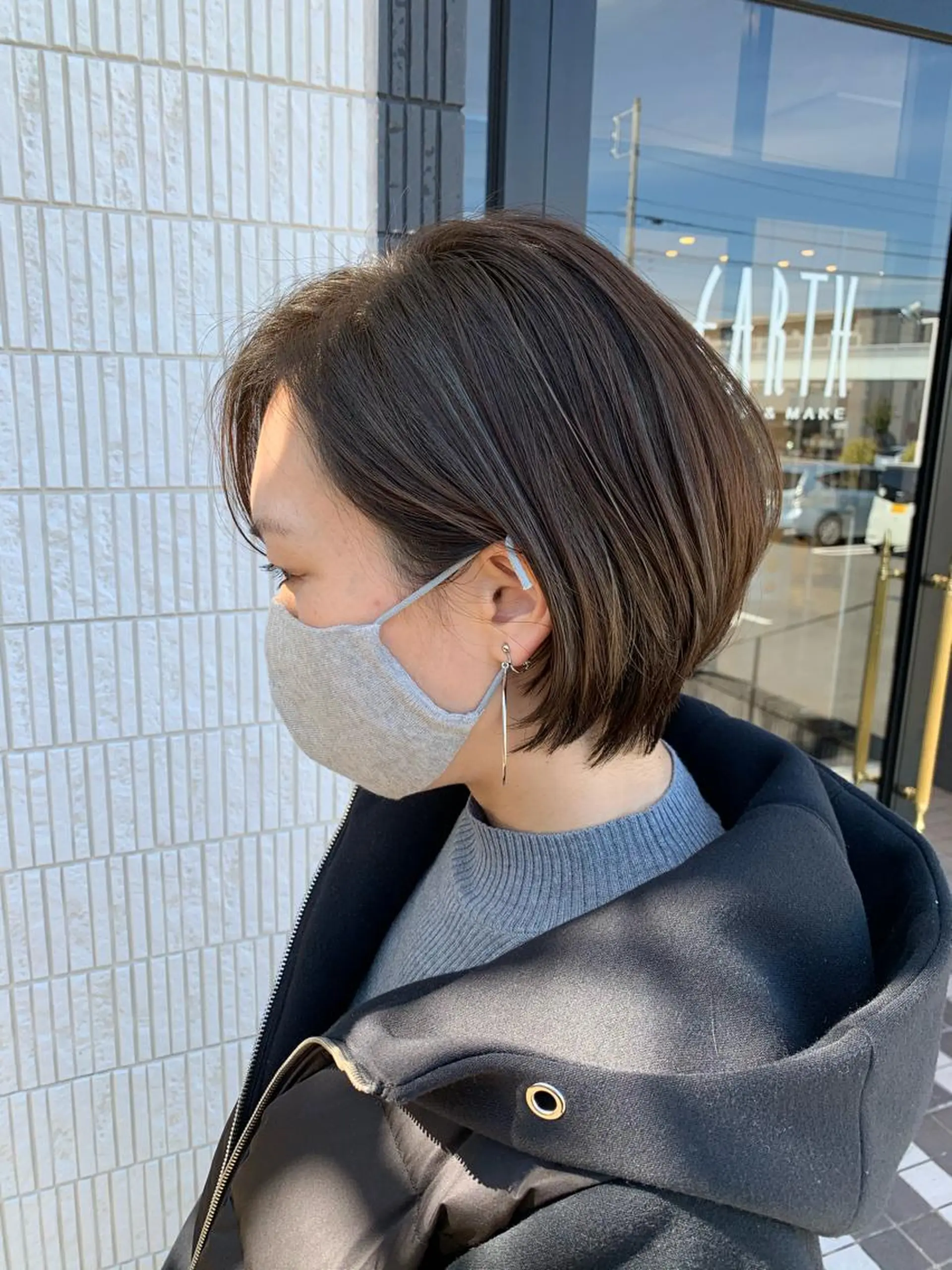 ショート カラー ショートボブ ハイライトカラー ボブ ハイライト ショートヘア カット ヘアカラー 古畑 佑悟のヘアスタイル