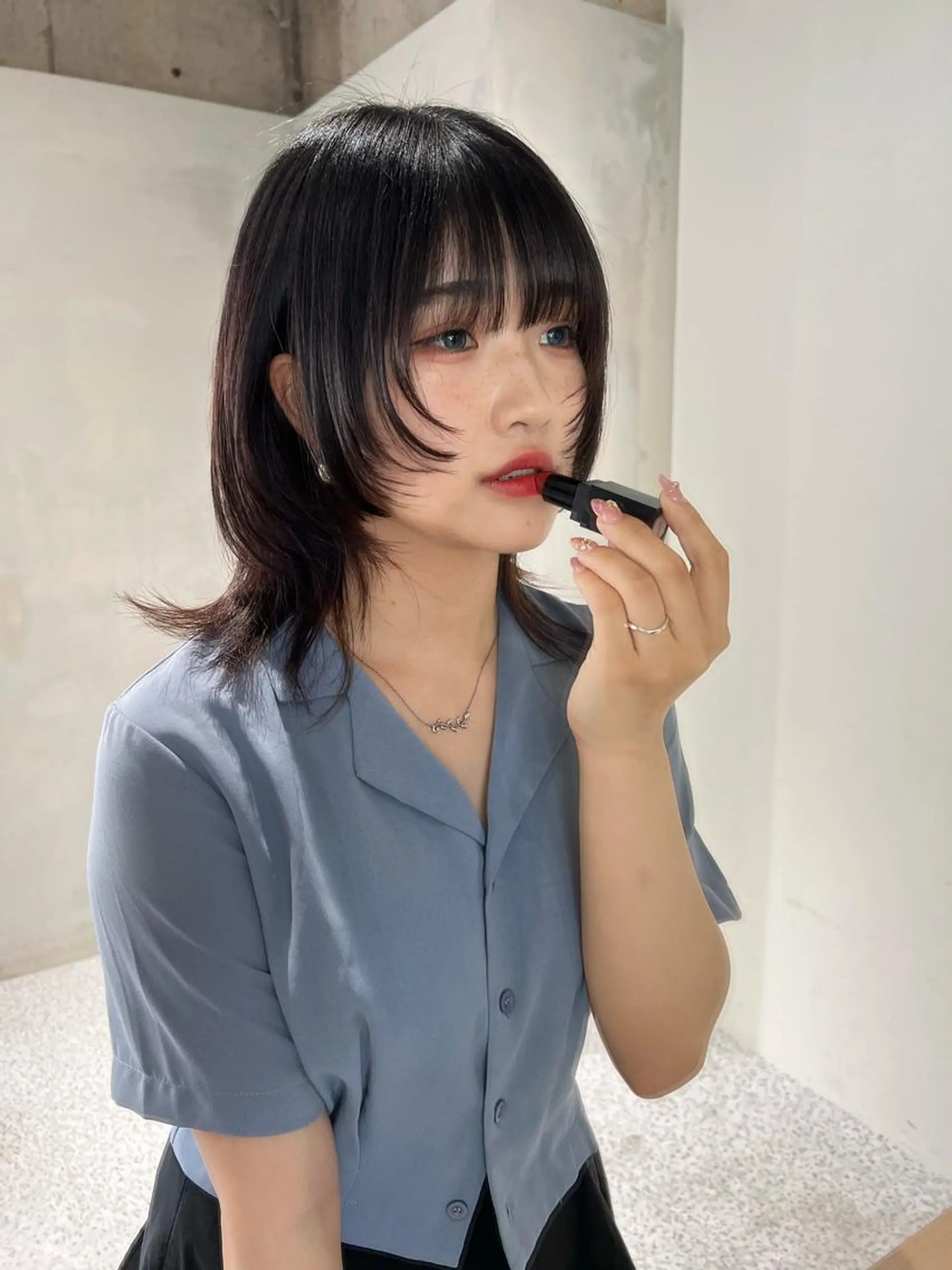 ミディアム 🐺立川のウルフ屋 さん🐺おかみ🐺のヘアスタイル