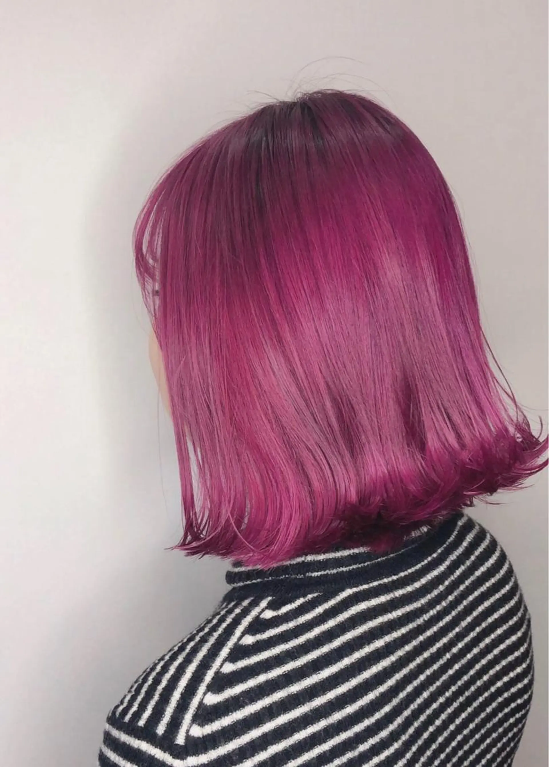 ミディアム カラー ピンクカラー ヘアカラー トリートメント Zina天王寺 CHIAKIのヘアスタイル