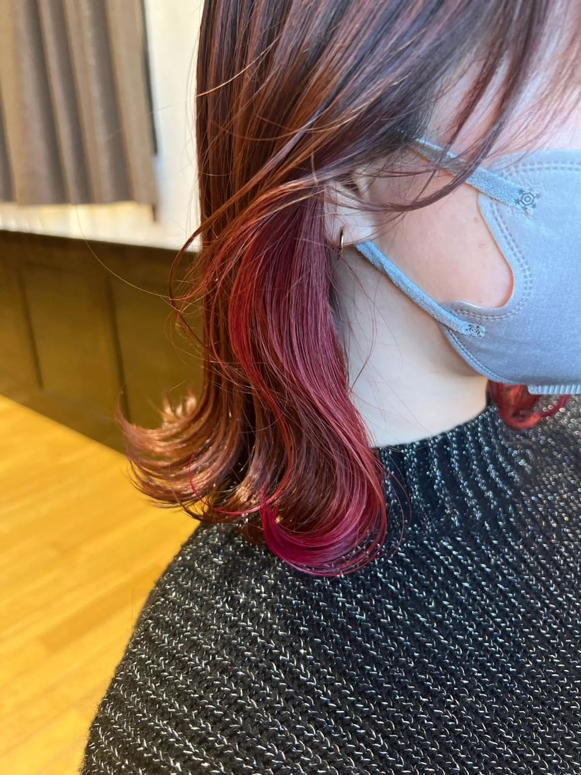 ミディアム カラー 毛流れフェザー スタイル🔹竹内凌のヘアスタイル