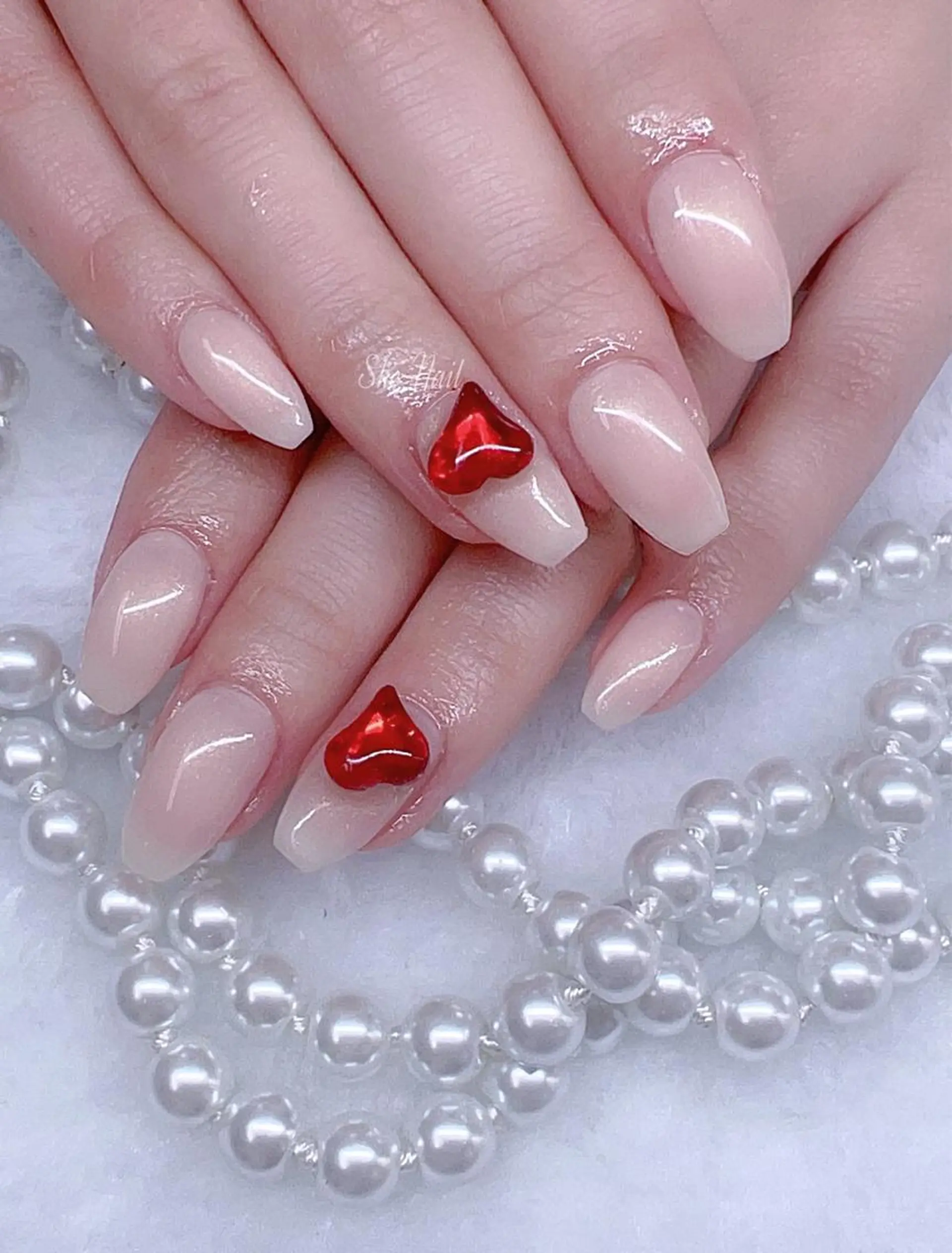 ネイル チークネイル 長さ出し マグネットネイル 持ち込み ワンカラーネイル ハンドネイル She   Nail所属・ISA_ BELLAのネイルデザイン