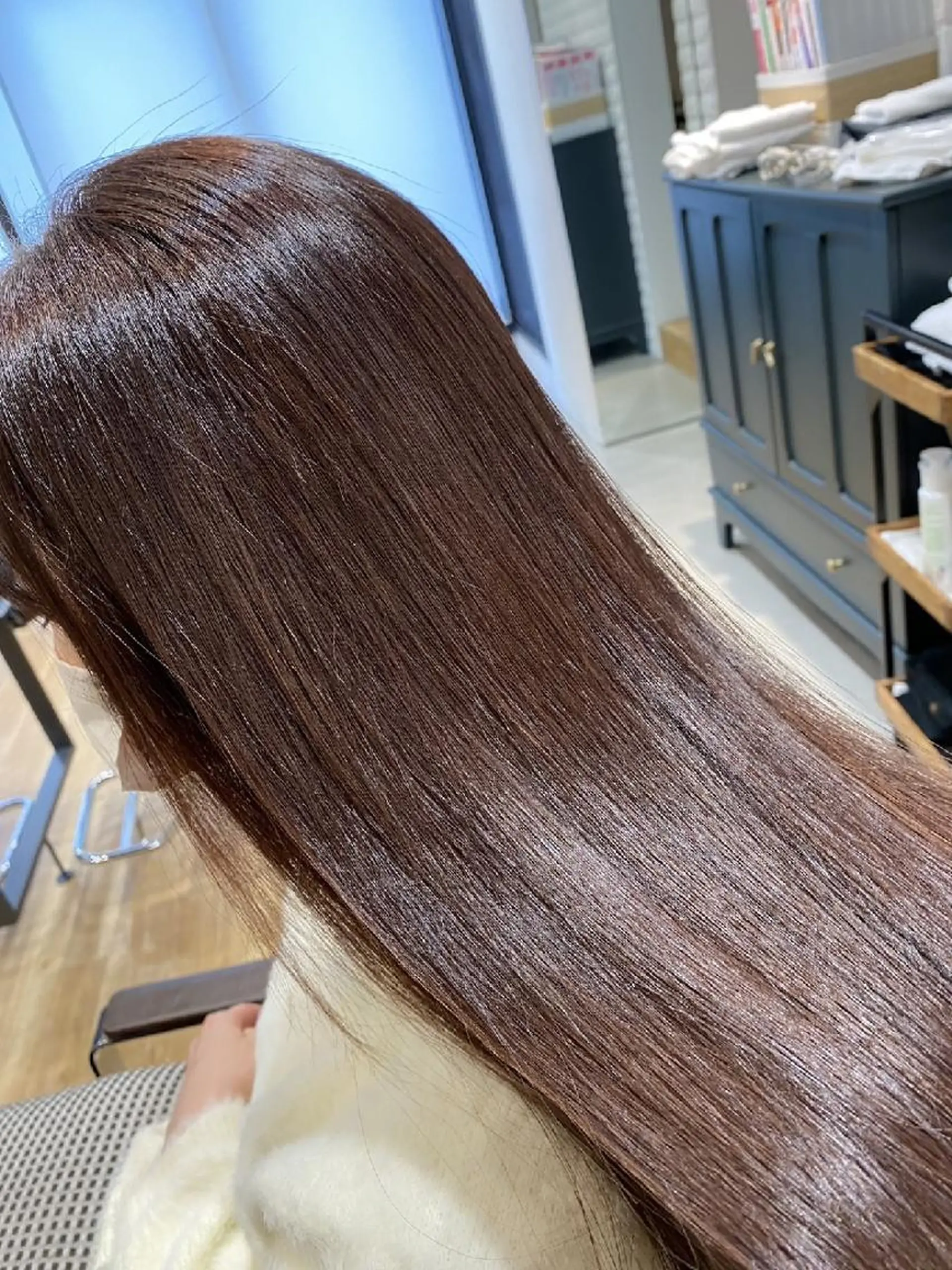 ロング 髪質改善 トリートメント 深夜まで営業中‼️ レム髪質改善のヘアスタイル