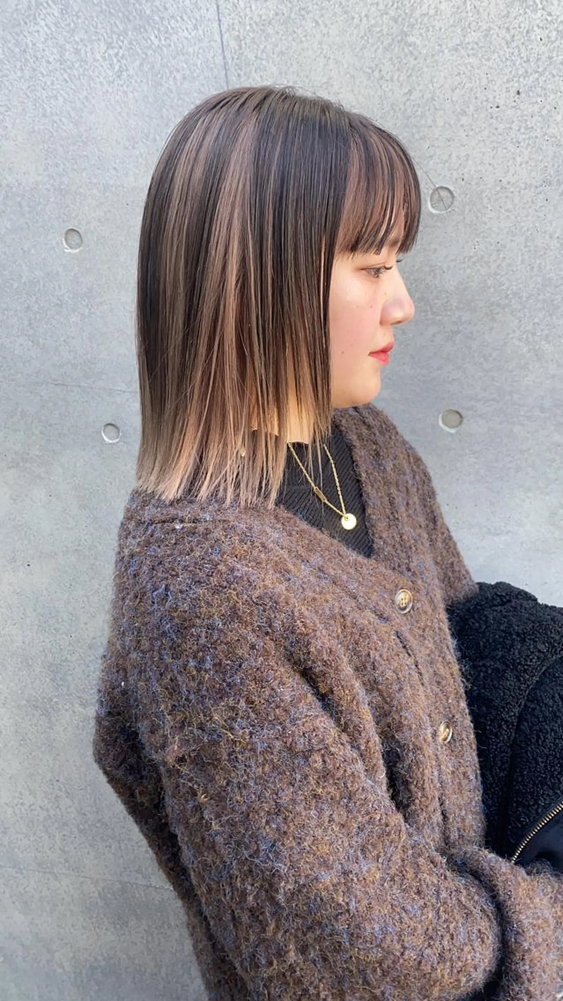 ミディアム ヘアカラー まお♡レイヤーカット ×色っぽstyleのヘアスタイル