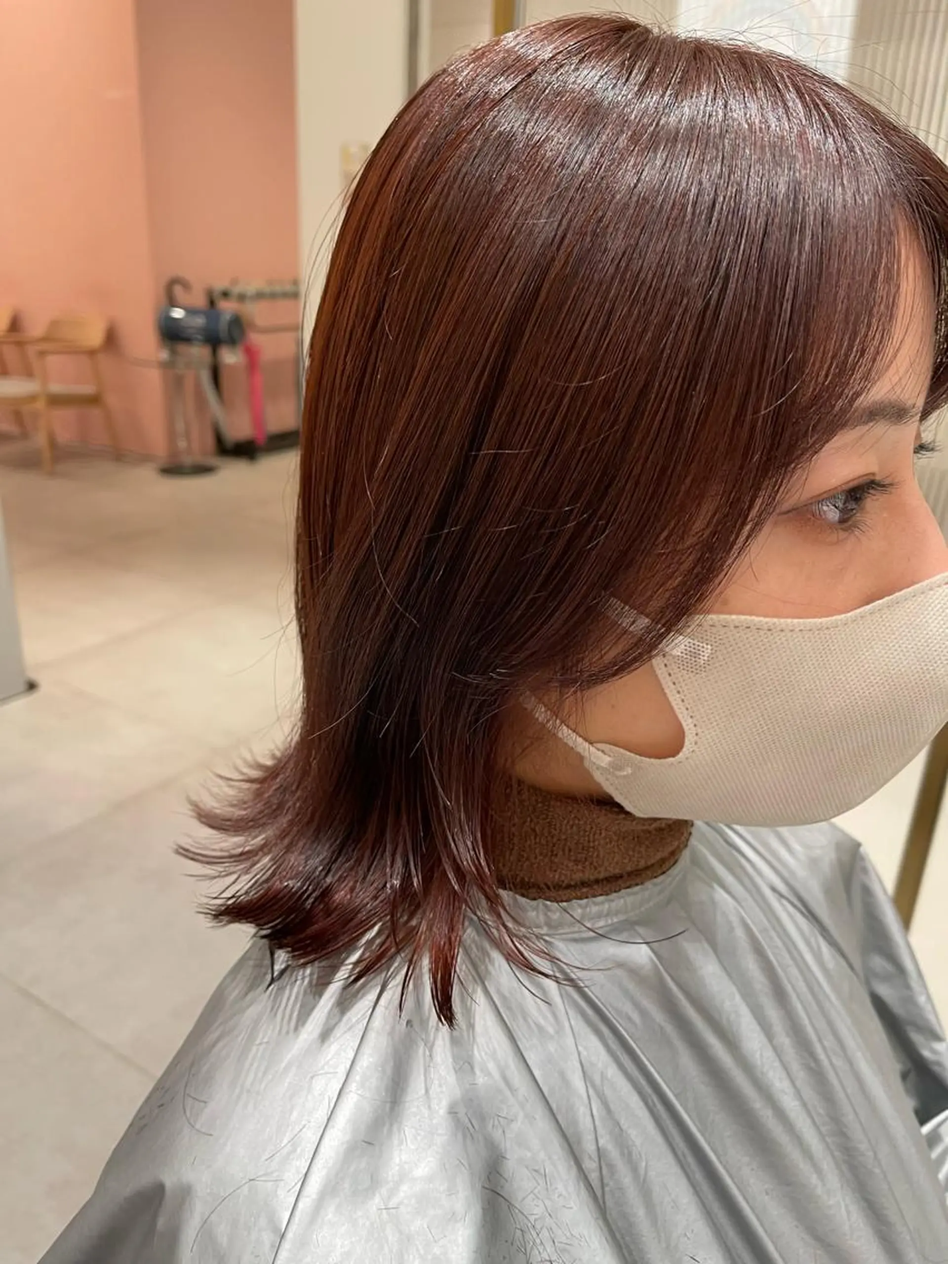 ミディアム 小顔カット ⛄️艶カラー／ レイヤー⛄️和也のヘアスタイル