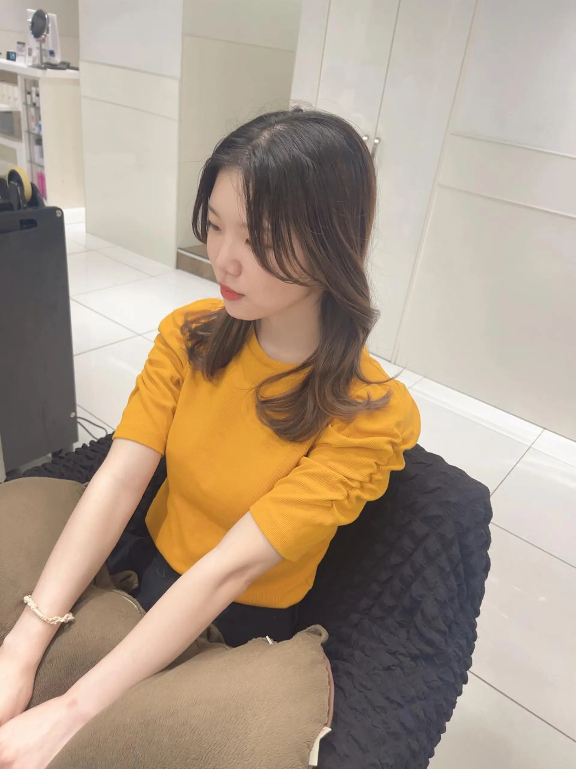 セミロング りおな/エクステ /ミルクティーカラーのヘアスタイル