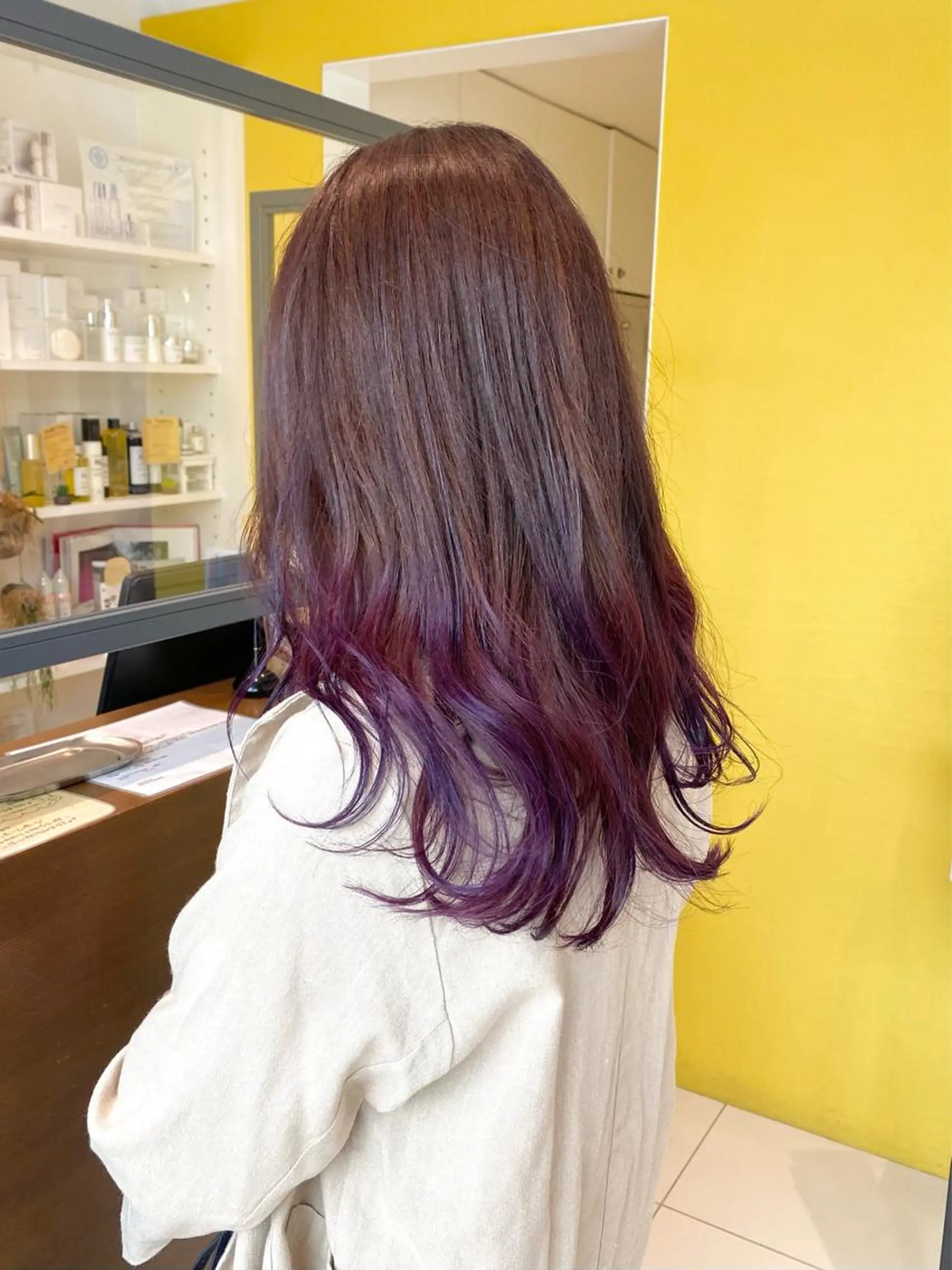 ロング カラー HOLON池袋所属・ウルフカット ハッシュカット/七海のヘアスタイル