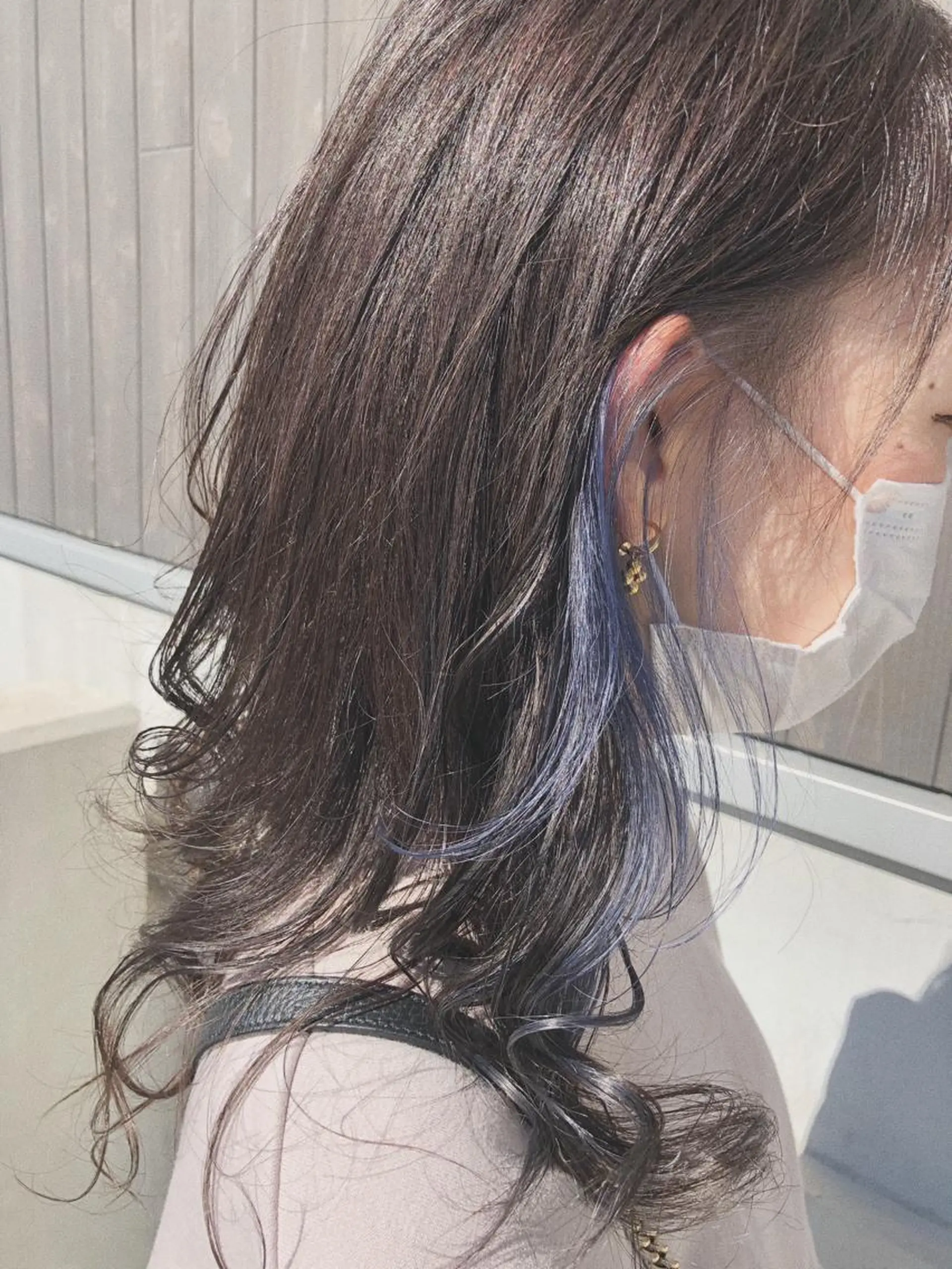 ミディアム カラー イヤリングカラー ハイライトカラー ハイライト カット ヘアカラー トリートメント umi所属・NAKAGAWA YUICHIのヘアスタイル