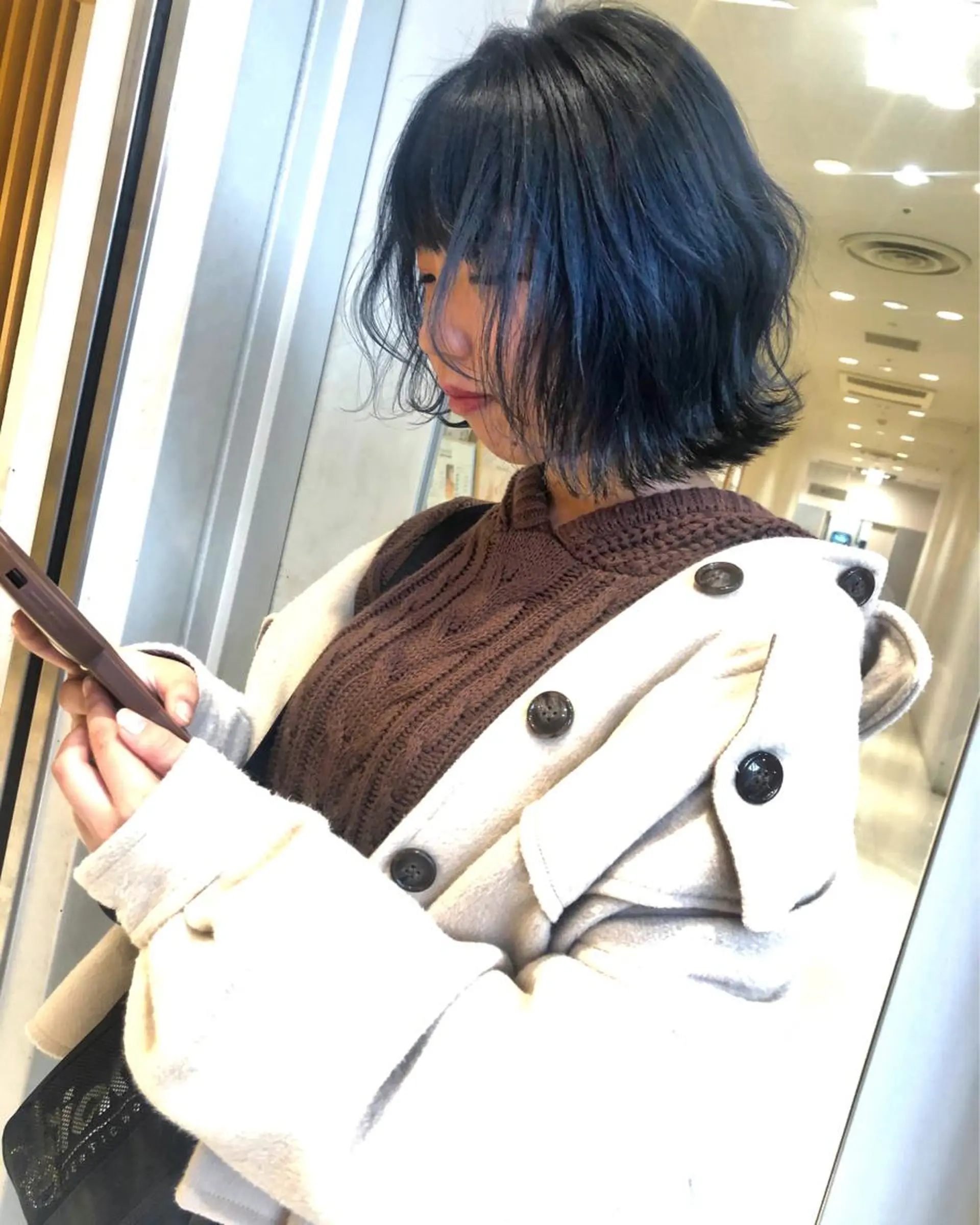 ミディアム カラー メンズ ネイビーカラー カット ヘアカラー トリートメント pigment所属・♡MIHO♡ スタイリストのヘアスタイル