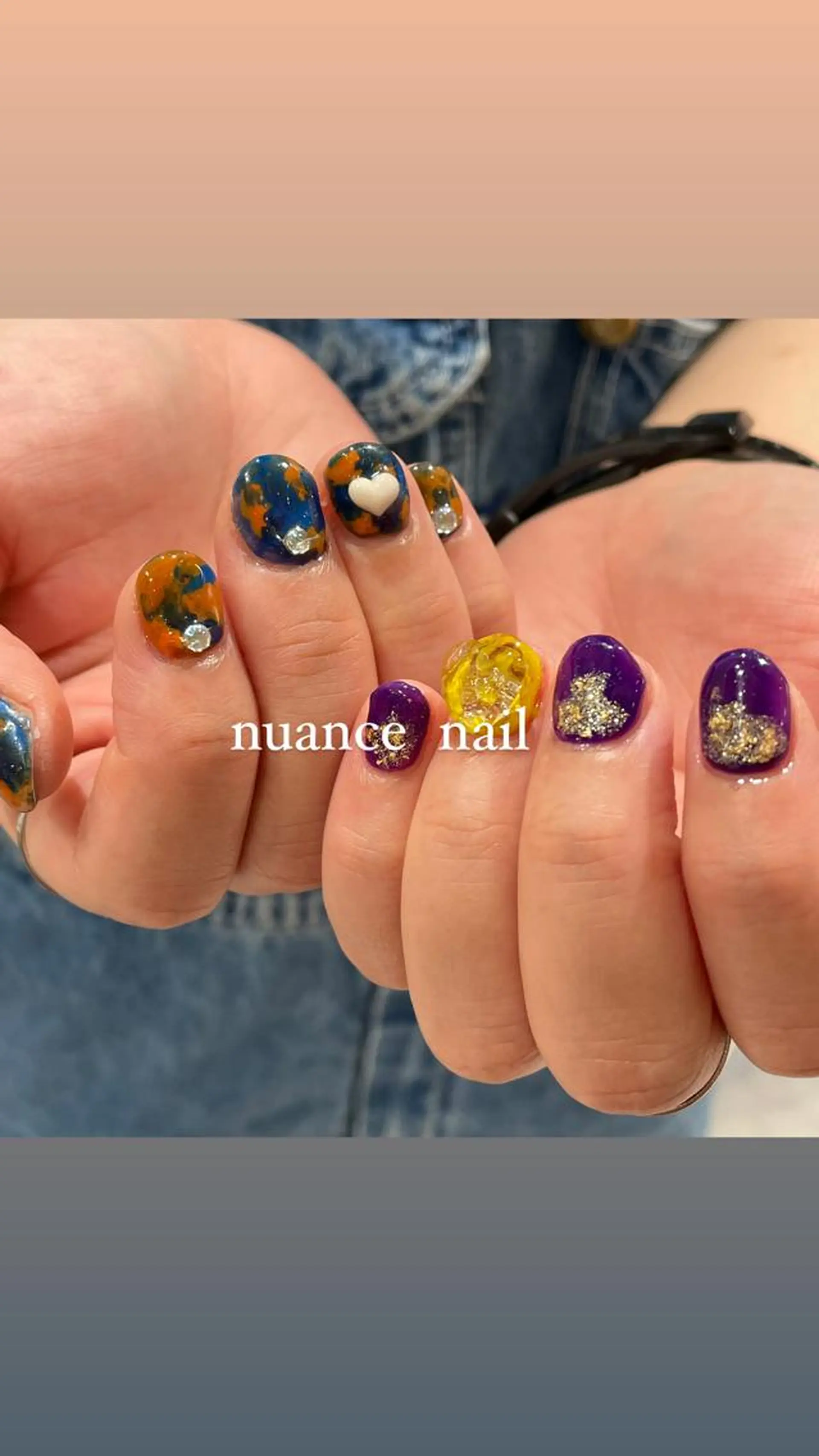 ネイル ジェルネイル パラジェル ハンドネイル 淡色ネイル 🎀moeのネイルデザイン