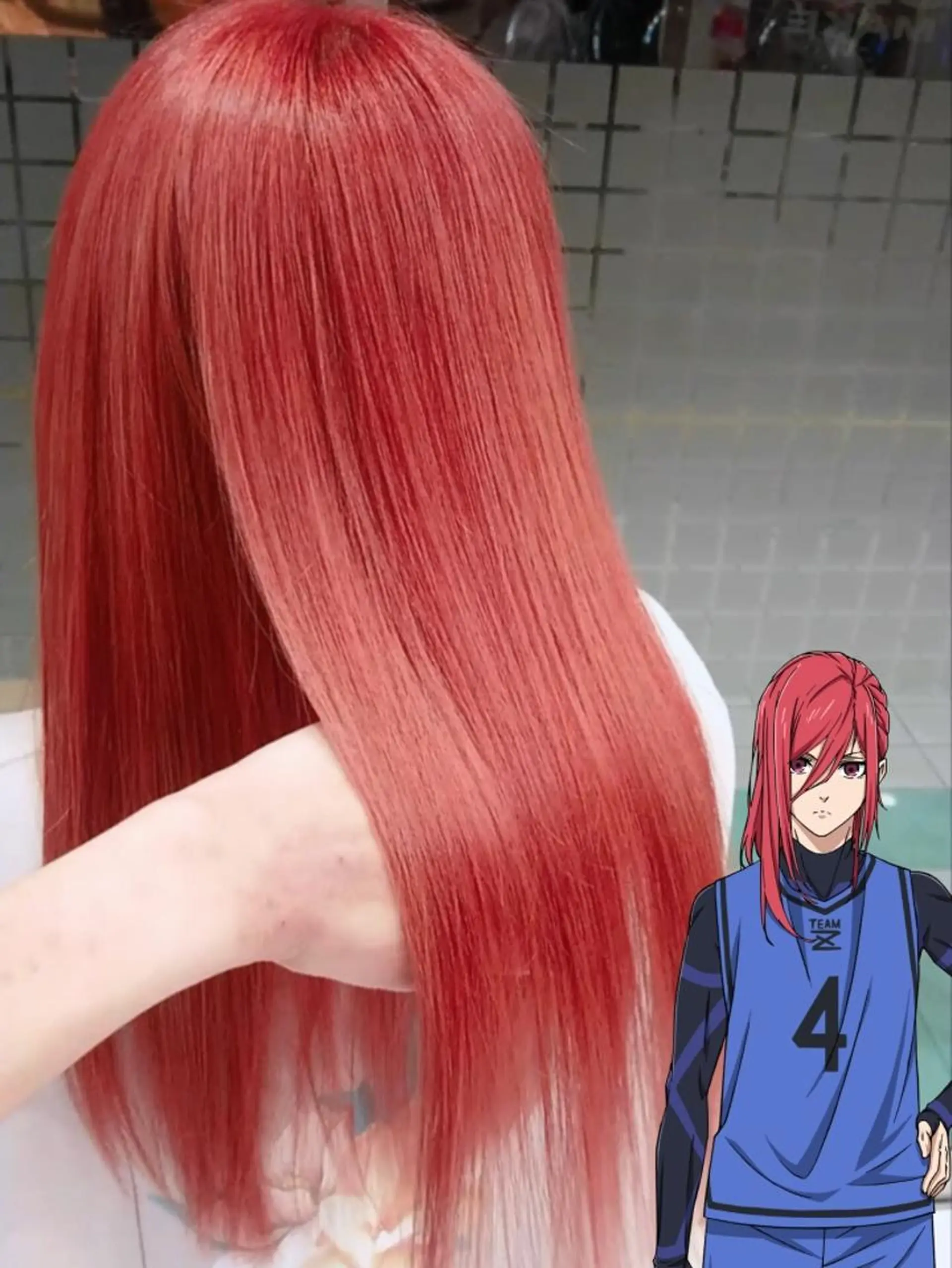 ロング カラー ブルーカラー あらげ 🌈推しカラー🌈ᵕのヘアスタイル