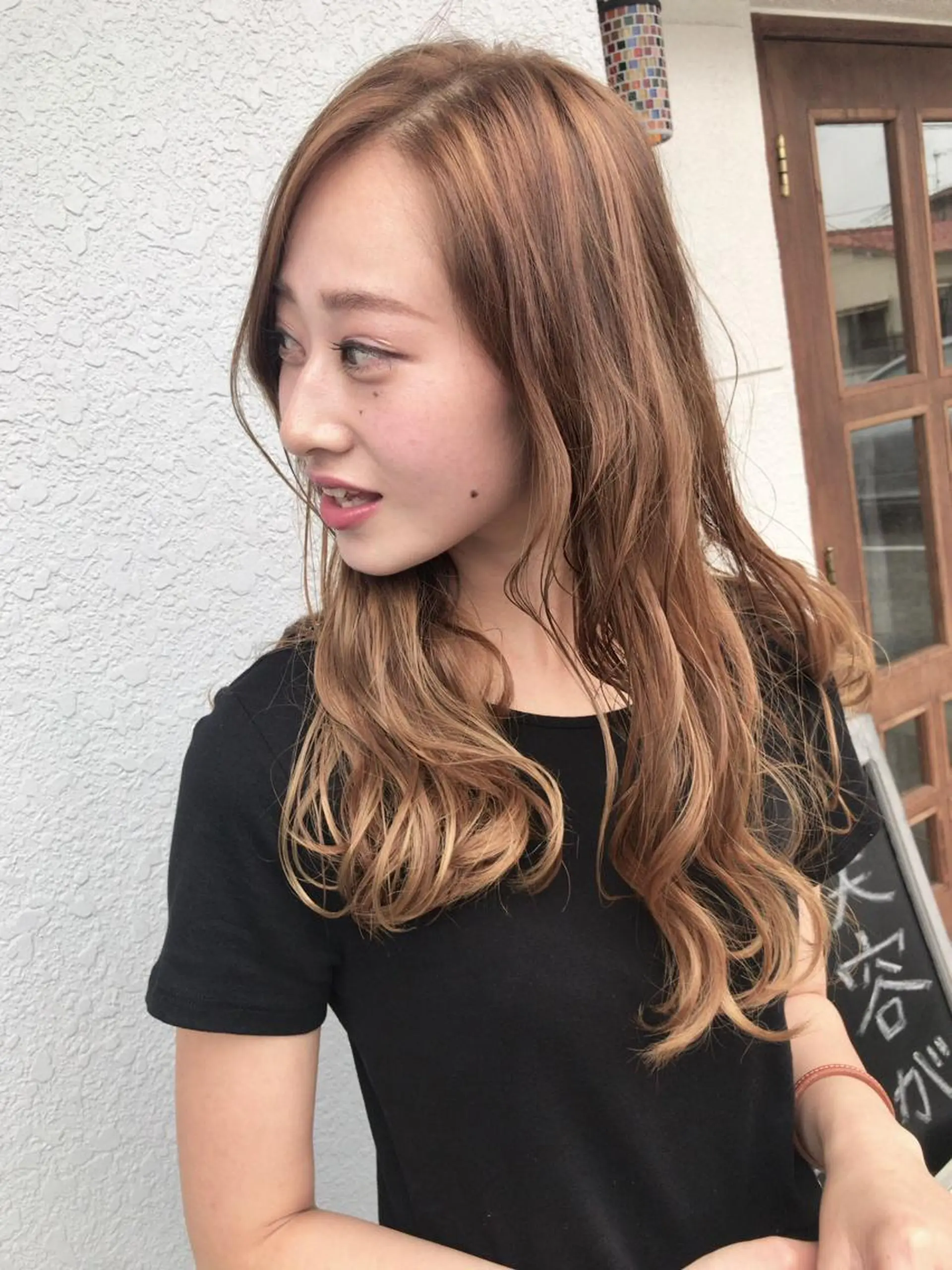 セミロング カラー レイヤーカット匠 イソザキノリユキのヘアスタイル