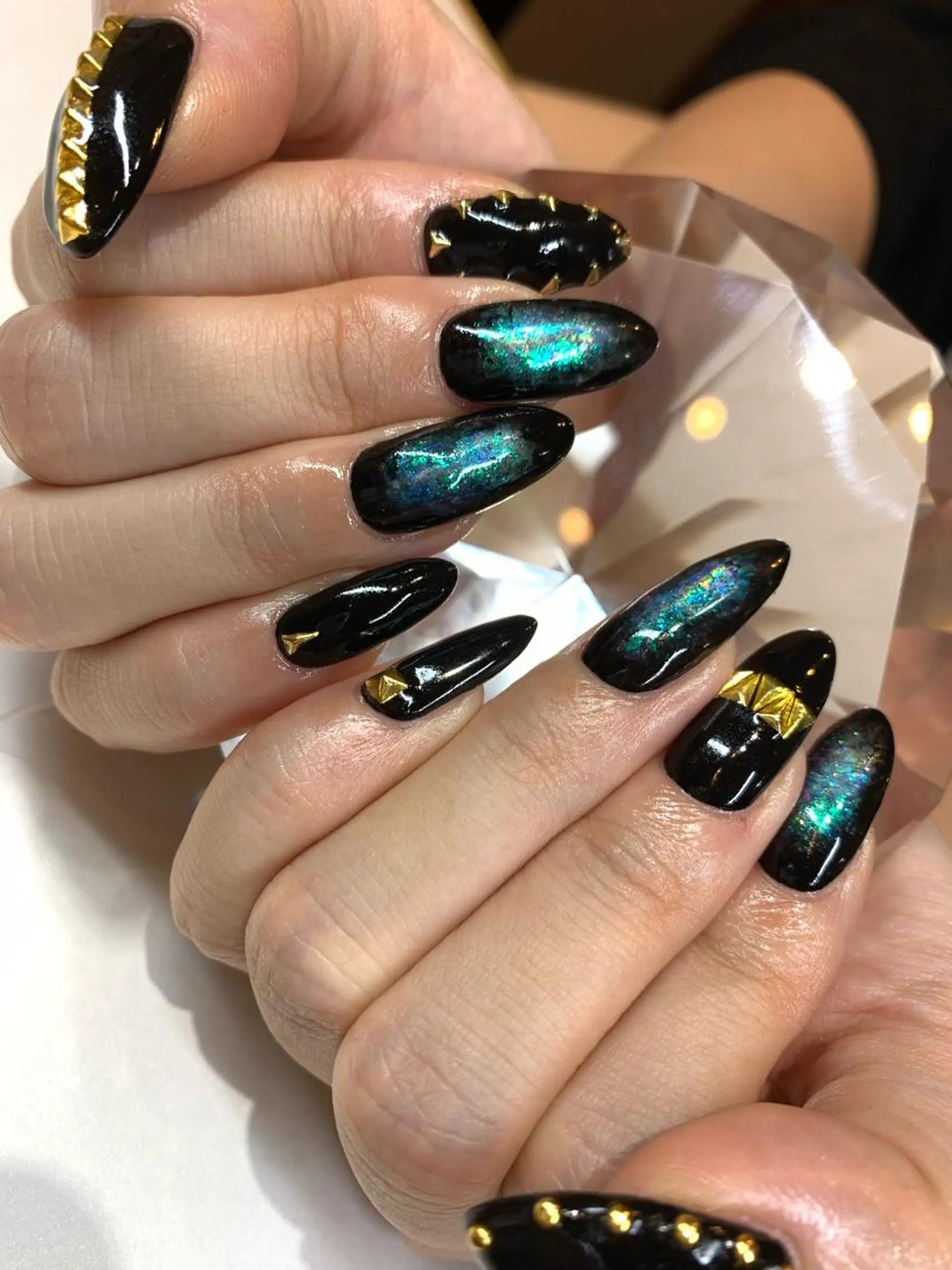 ロング ネイル ハンドネイル glow_ nailのネイルデザイン
