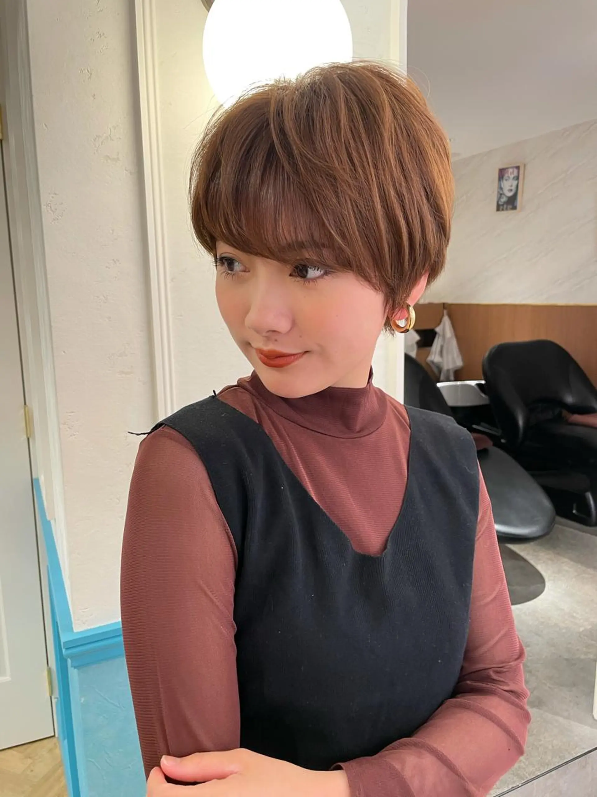 ショート カット ヘアカラー トリートメント 縮毛/ショート/ ボブ/レイヤー/小原のヘアスタイル