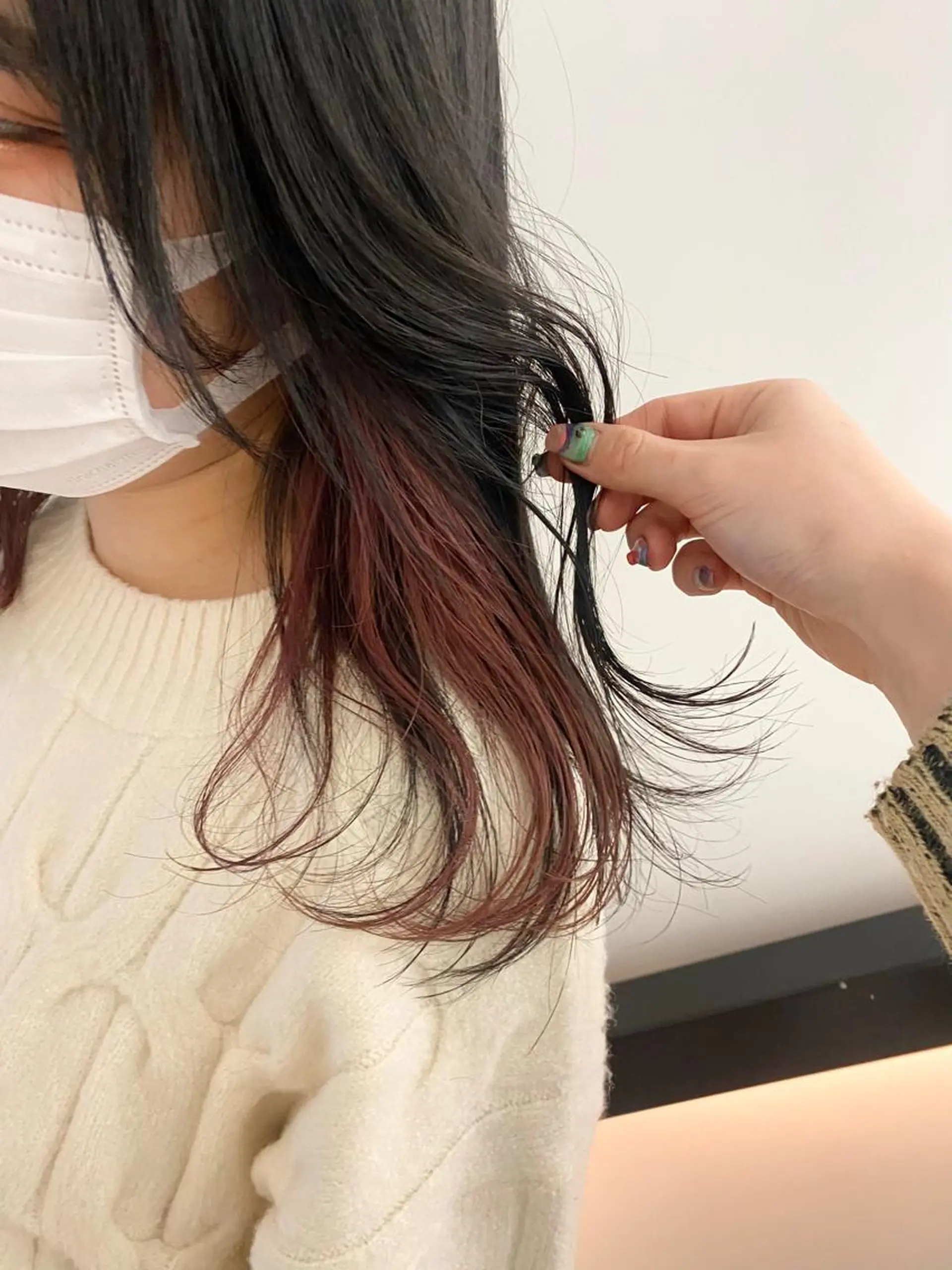 セミロング カラー 顔周りカット/透明感 カラー✂️MEIのヘアスタイル