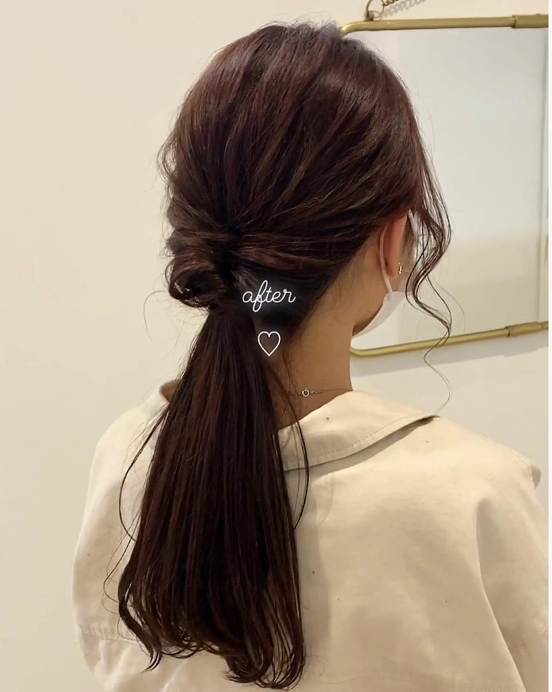 ロング カラー ブリーチ ブリーチなしカラー ピンクカラー 佐藤 永夏のヘアスタイル