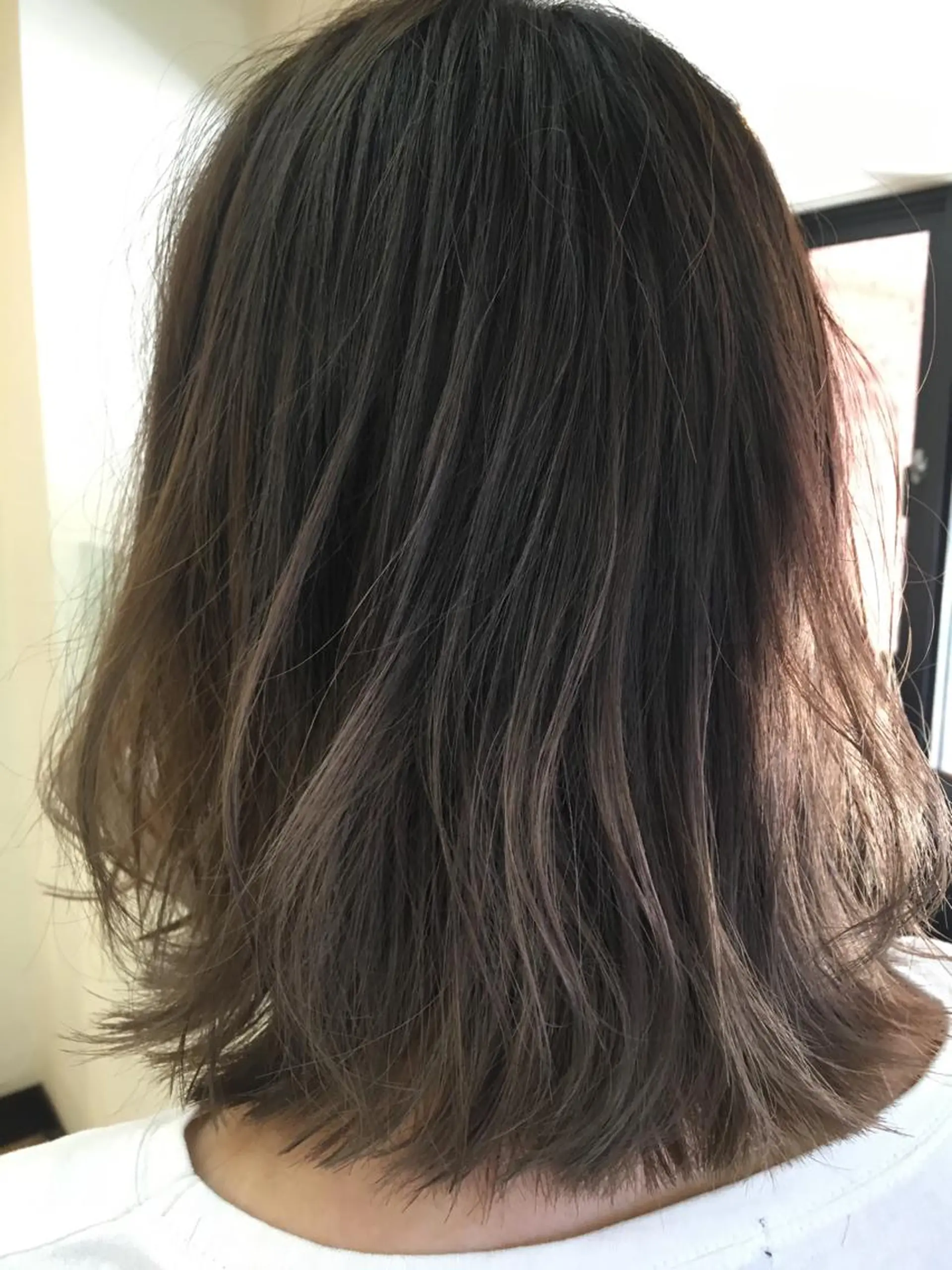 ミディアム カラー グラデーションカラー グレージュ カット ヘアカラー トリートメント 萌花　moeka /韓国/レイヤーのヘアスタイル