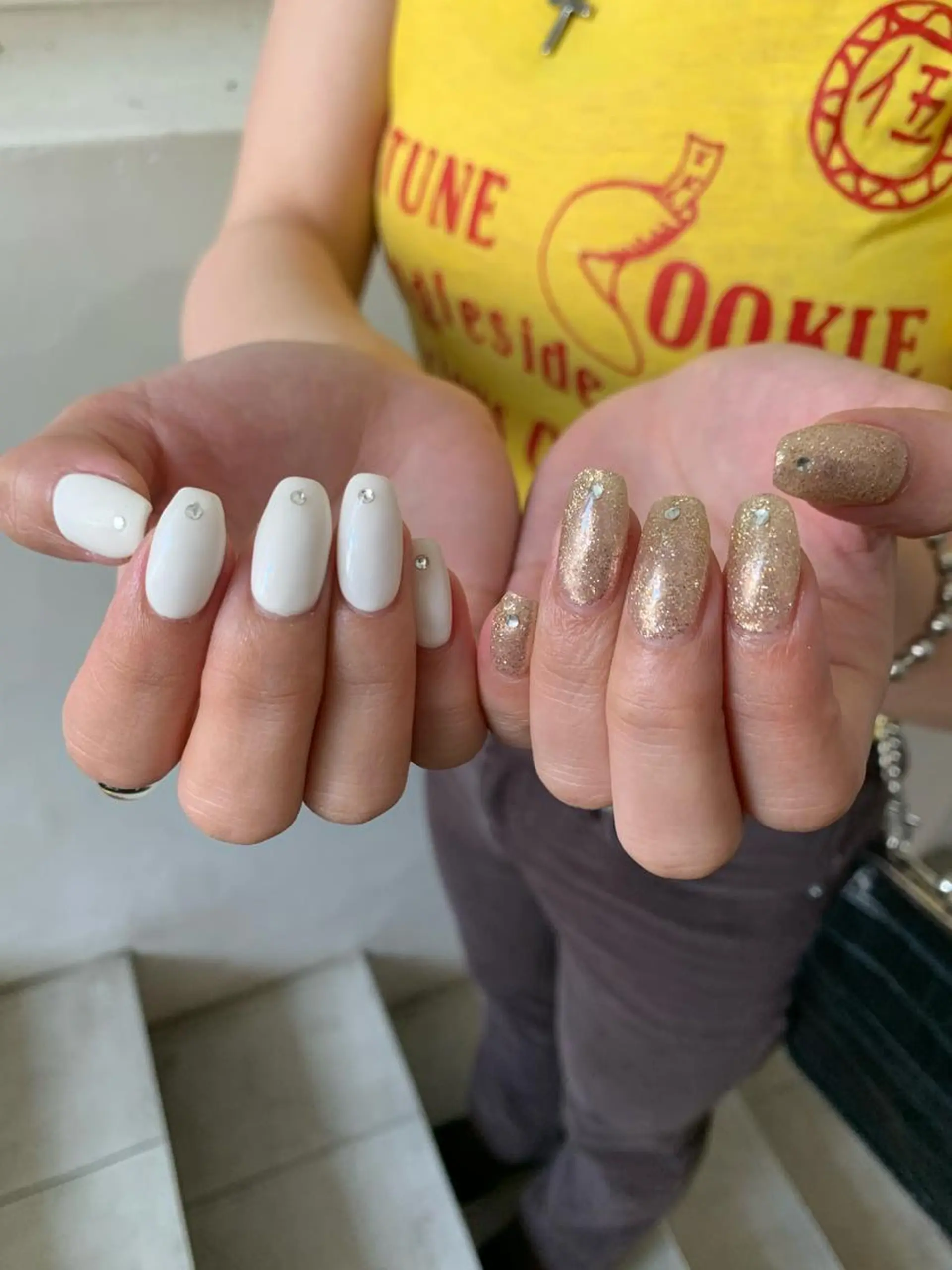 ネイル ストーンネイル 【韓国ヘア・ネイル】 HINATA🍒のネイルデザイン