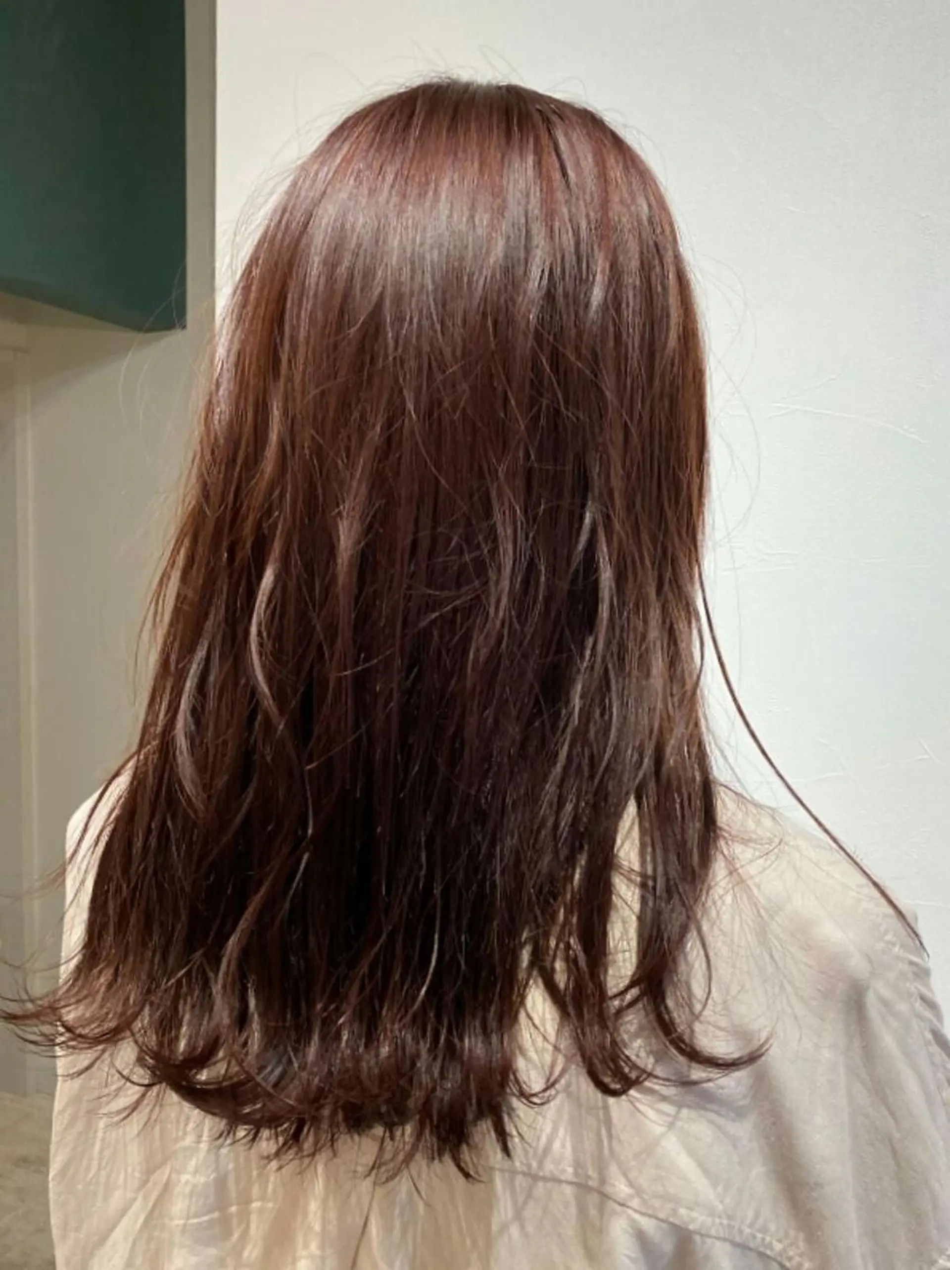 ミディアム カラー ブリーチなしWカラー /酸性ストレート河本のヘアスタイル