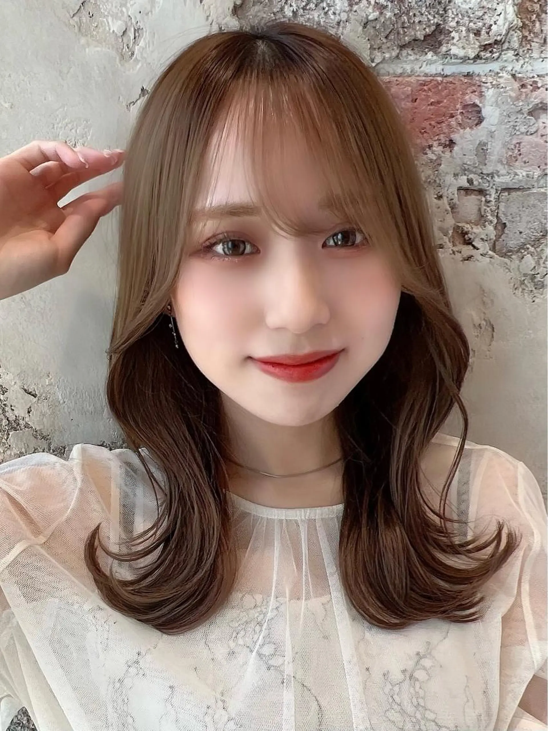 ロング カラー ベージュカラー ブラウンカラー くびれヘア 髪質改善 ロング 🧡くびれヘア/前髪 顔周り🧡久原結衣のヘアスタイル