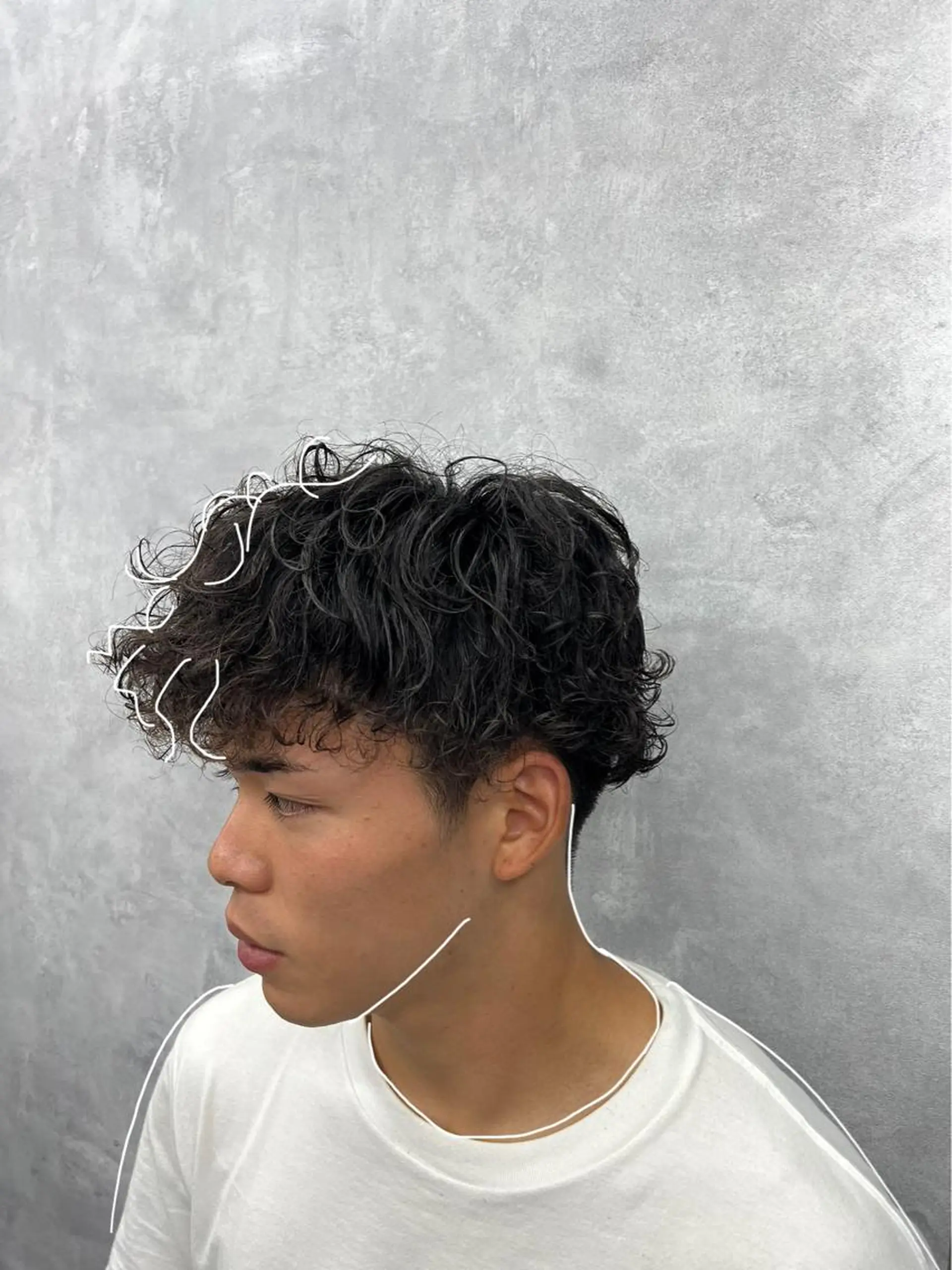 ミディアム パーマ メンズ kei/透明感カラー /縮毛矯正/メンズのヘアスタイル