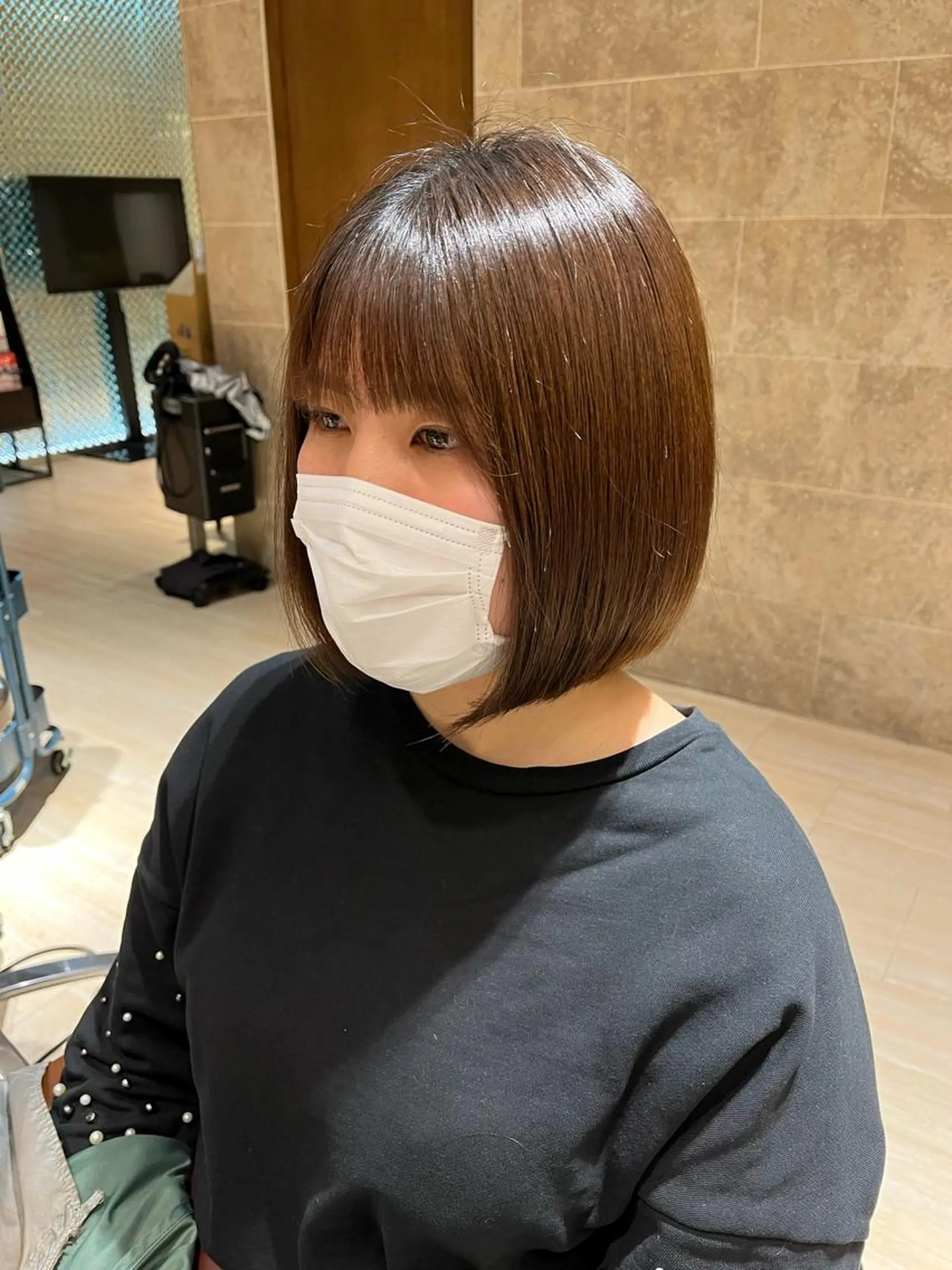 ショート 前下がりボブ ボブ Je suis heureuse Tres所属・早朝セット☀️ レイヤー/Momoのヘアスタイル