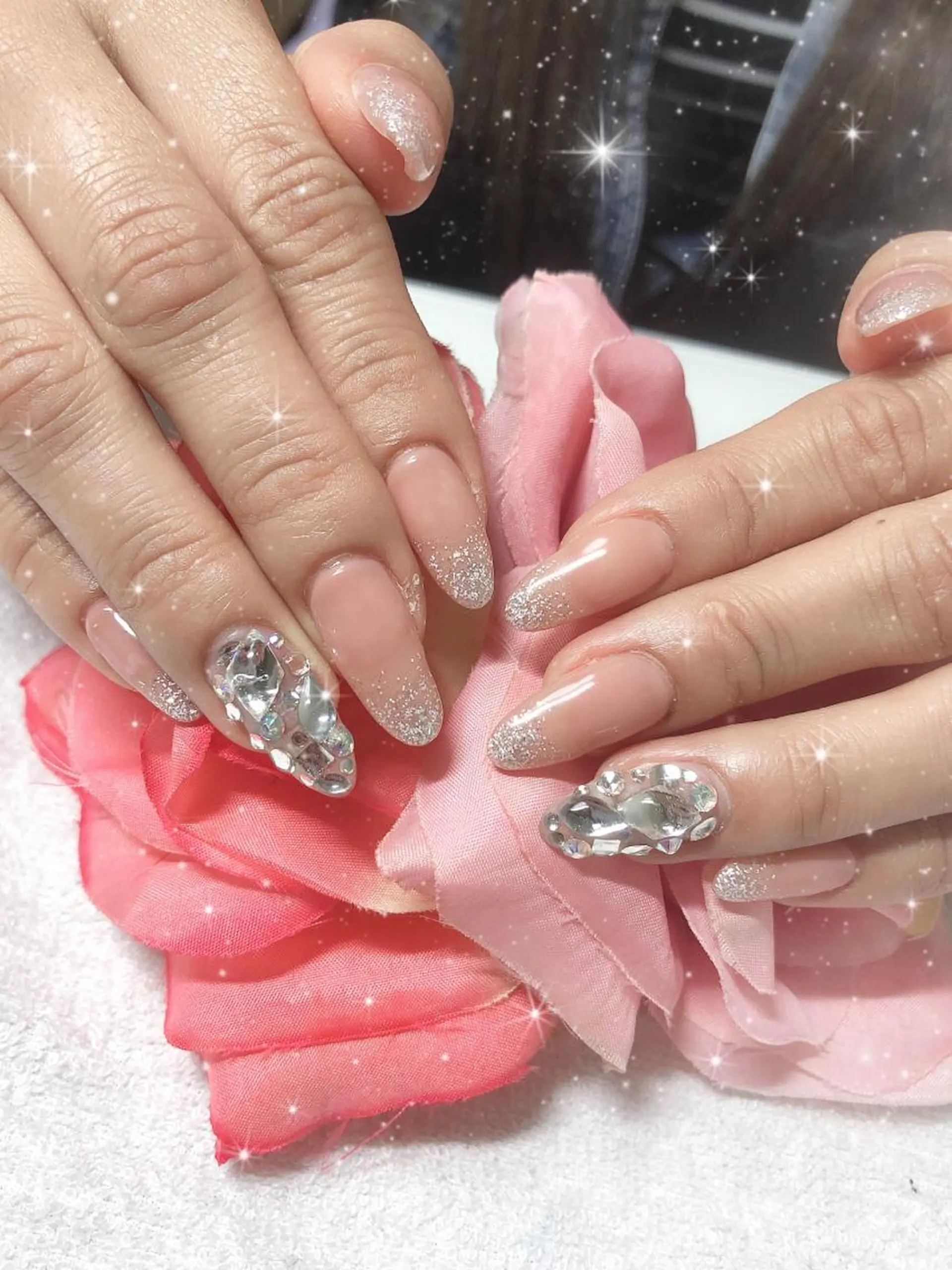 ミディアム ネイル ハンドネイル 《LB》ラブリエ Nail&eyeのマツエク・マツパデザイン