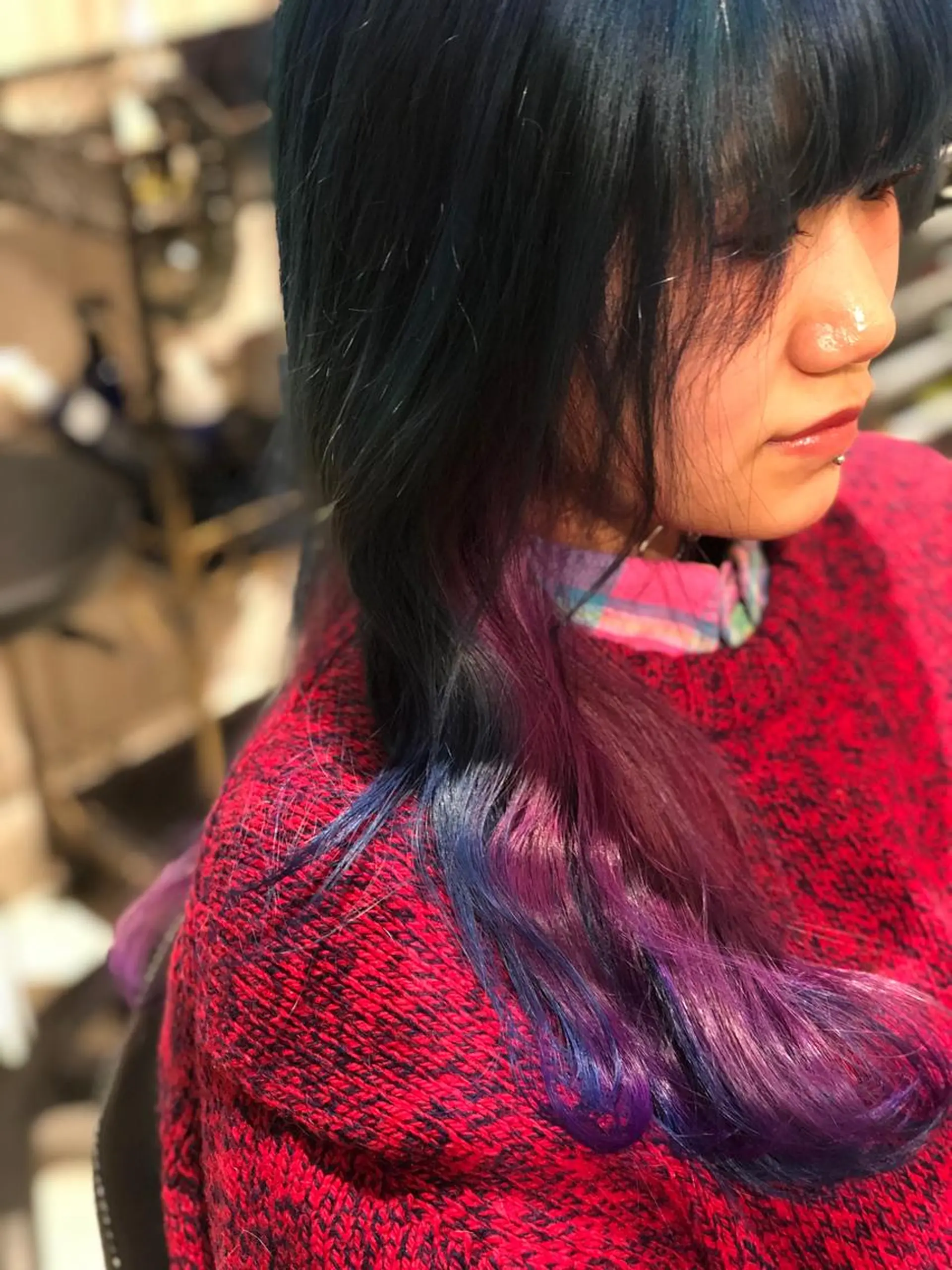 ロング カラー ブリーチ ケアブリーチ 永井大樹✨ 透明感カラー✨のヘアスタイル