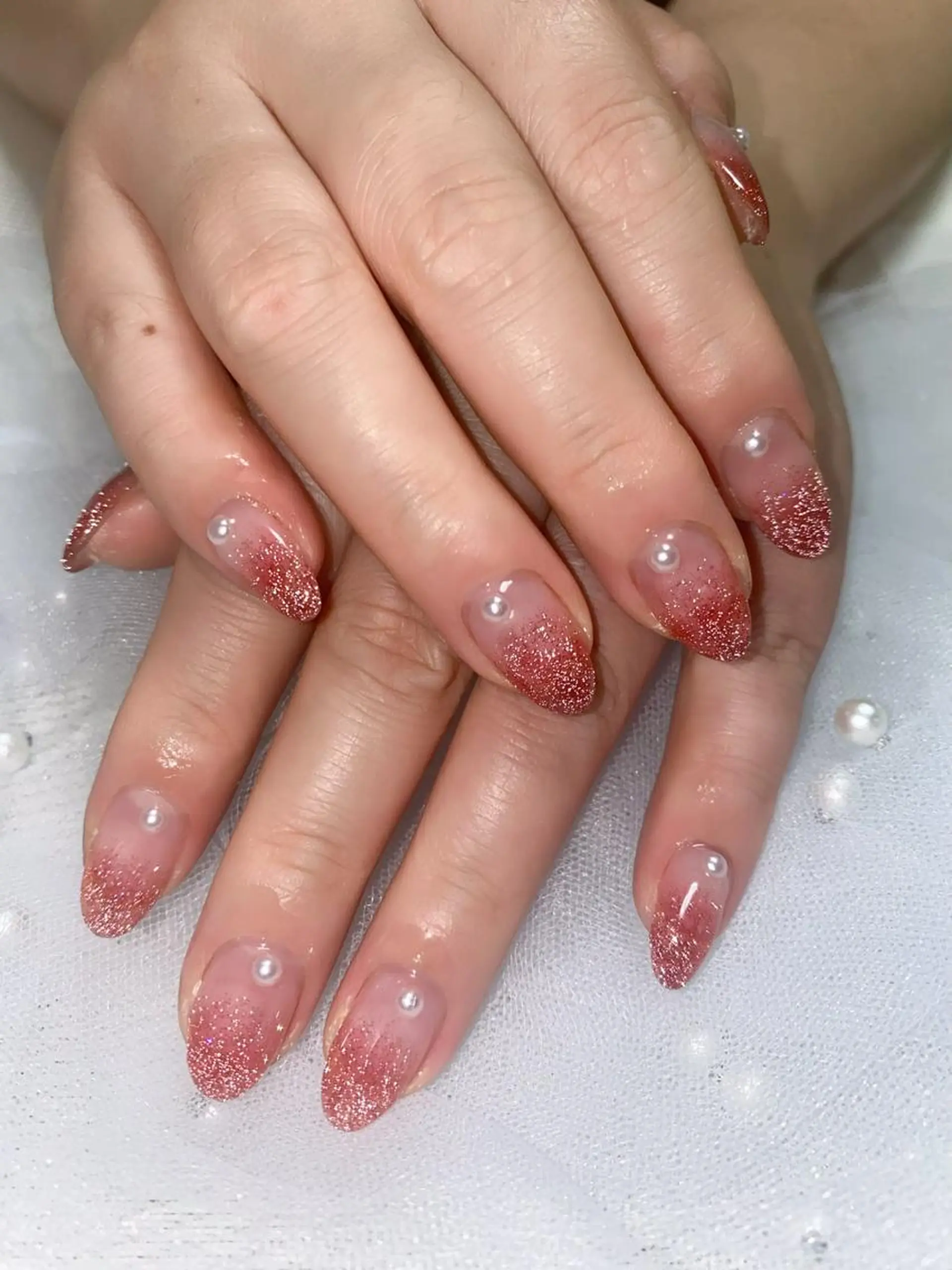 ネイル アートネイル ガーリー シンプルネイル Jasmine nailsalon所属・ジャスミン ネイルサロンのネイルデザイン