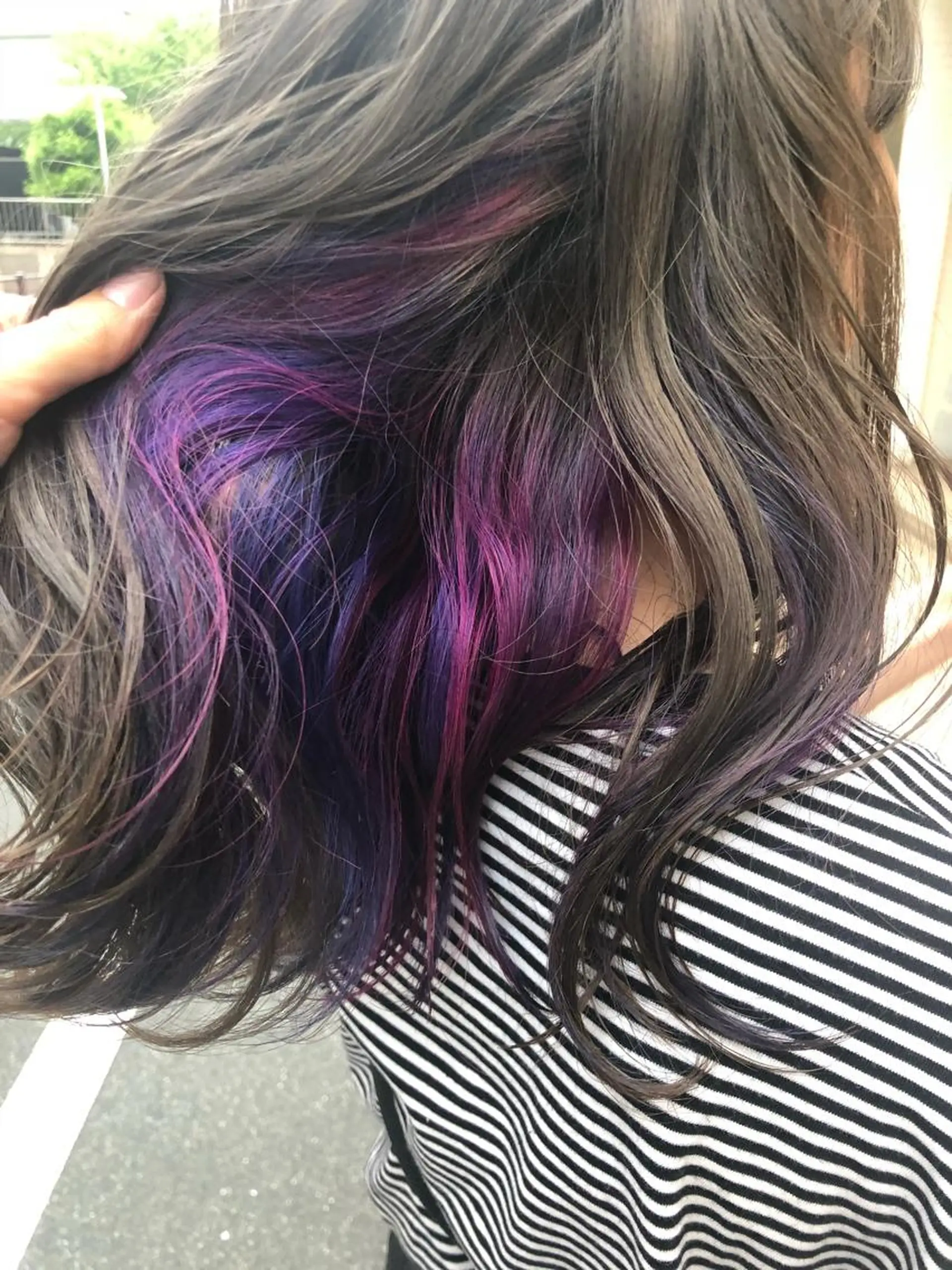 ロング カラー ブリーチ ユニコーンカラー 國次 夕貴のヘアスタイル