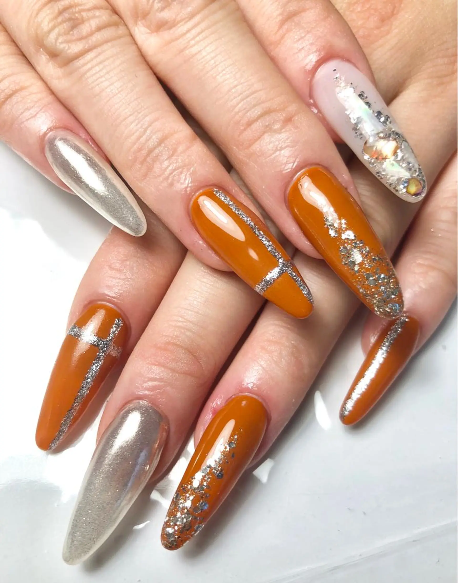 ロング ネイル ミラーネイル lune nail_2017のその他イメージ