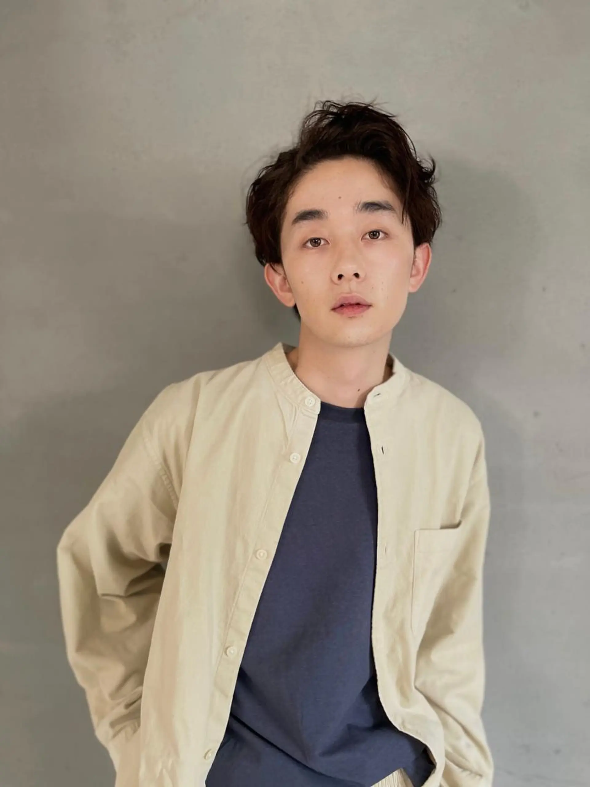 ショート パーマ メンズ 植田 能生のヘアスタイル