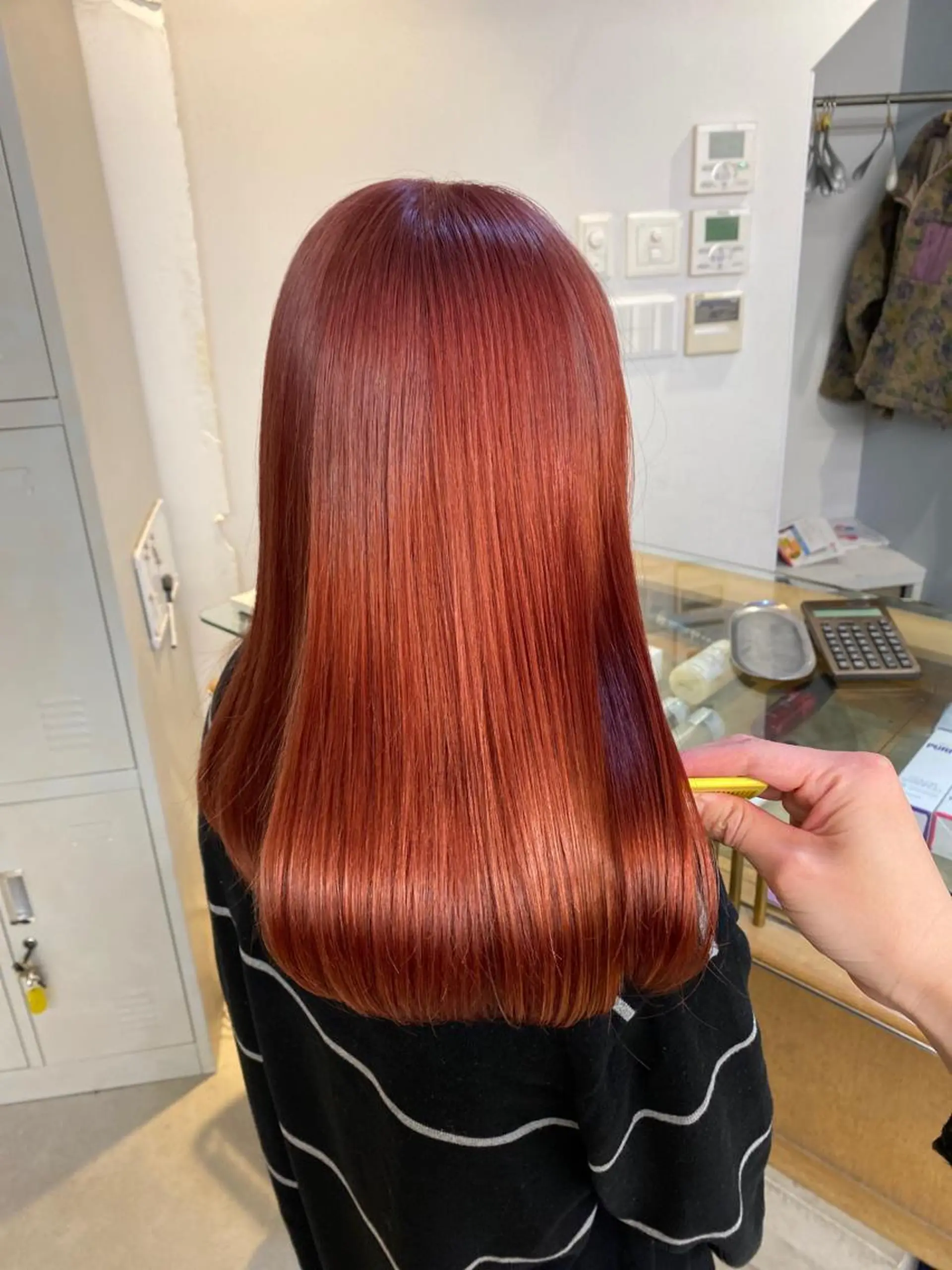 セミロング カラー パーマ ヘアアレンジ メンズ キッズ ネイル マツエク・マツパ アイブロウ メンズブリーチ ブリーチ 暖色系/透明感 治野心のヘアスタイル