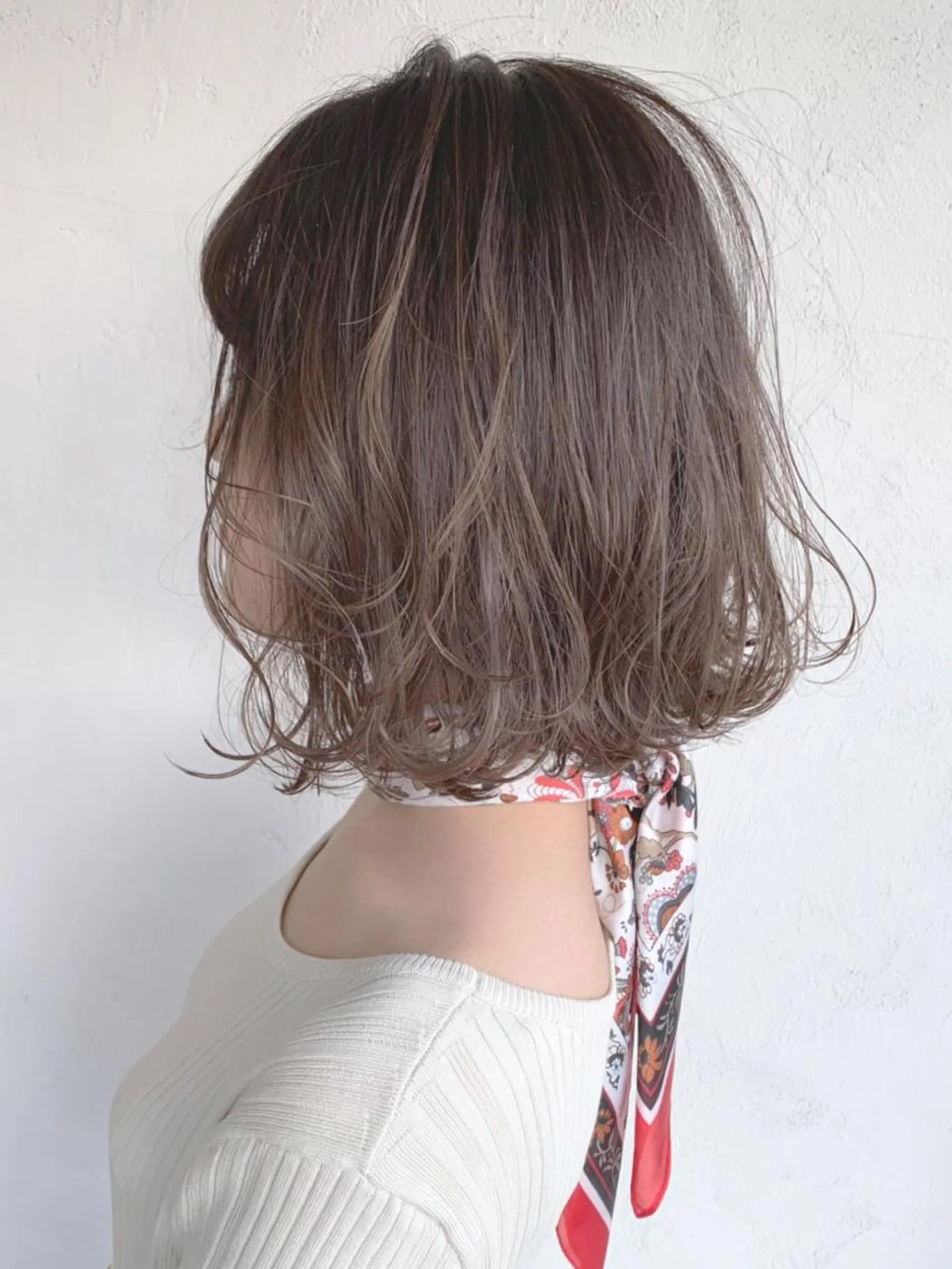 ミディアム カラー パーマ ヘアアレンジ ベージュカラー ココアベージュ ハイライトカラー ハイライト ITbyALBUM 中野店のヘアスタイル