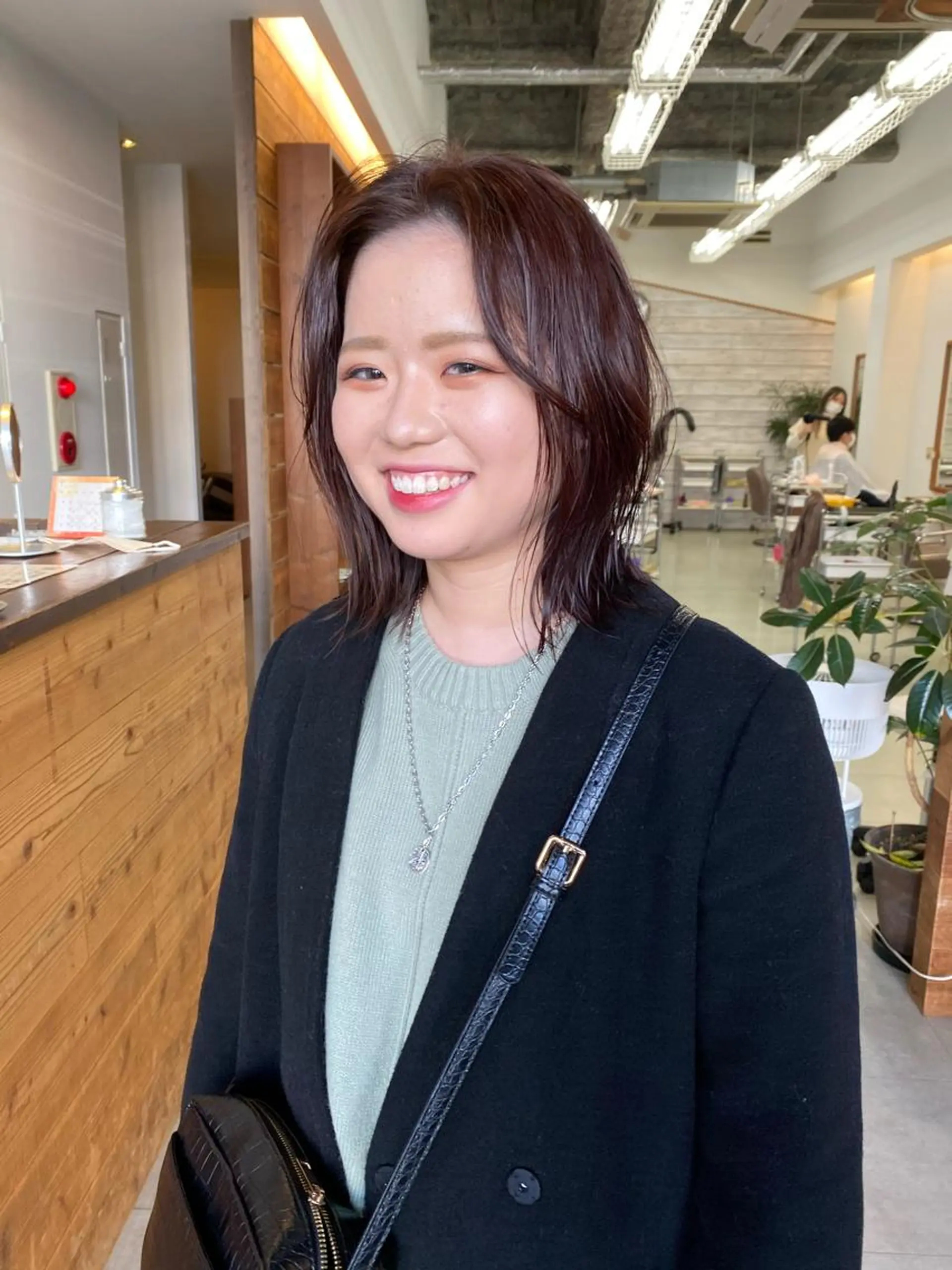 ミディアム クロスパーマ× 透明感カラー✂︎のヘアスタイル