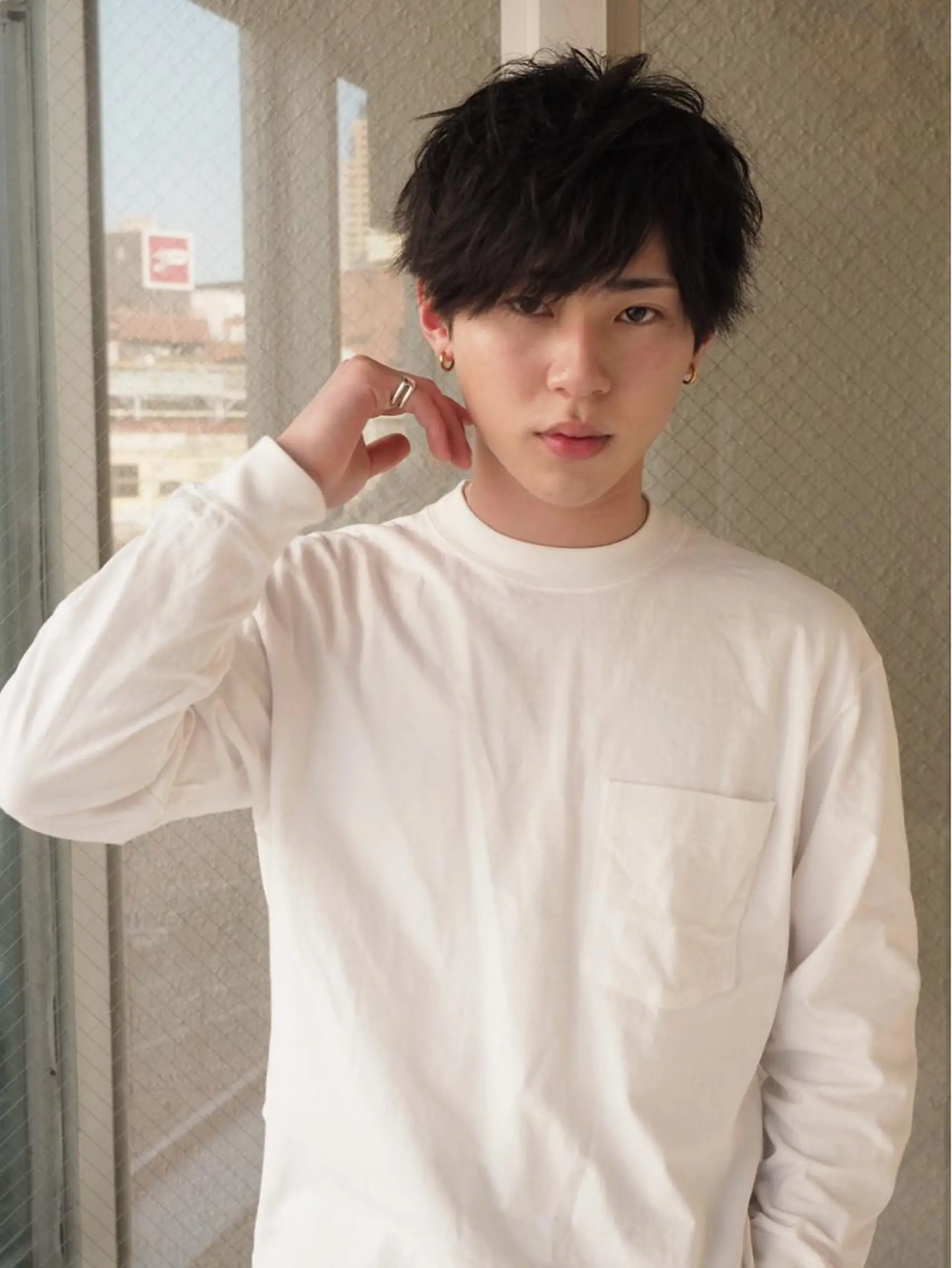 メンズ メンズパーマ/レイヤ ーカット岡田遥希のヘアスタイル