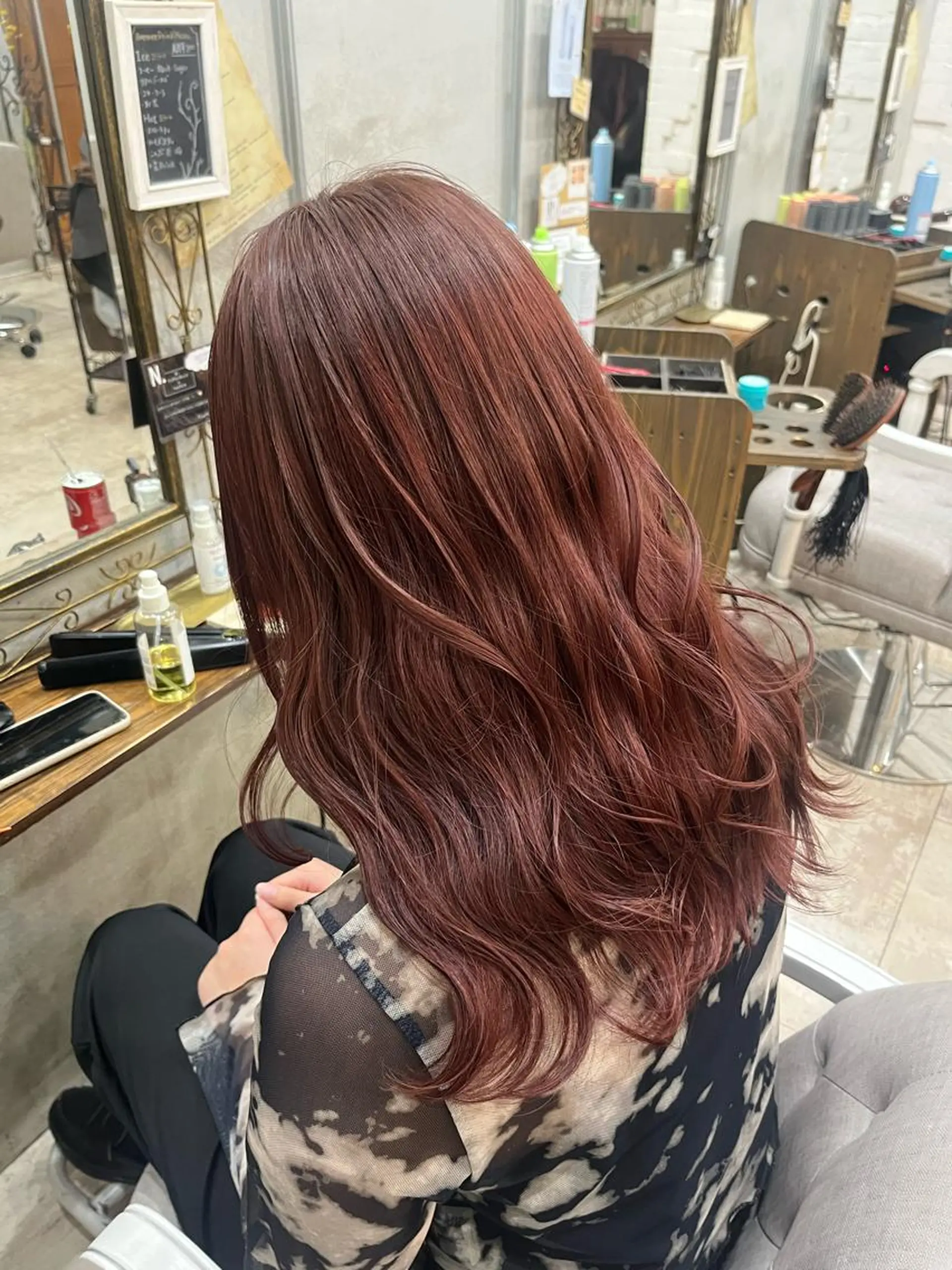 ロング カラー 艶髪/ハイトーン/ ヘアセット/モエノのヘアスタイル