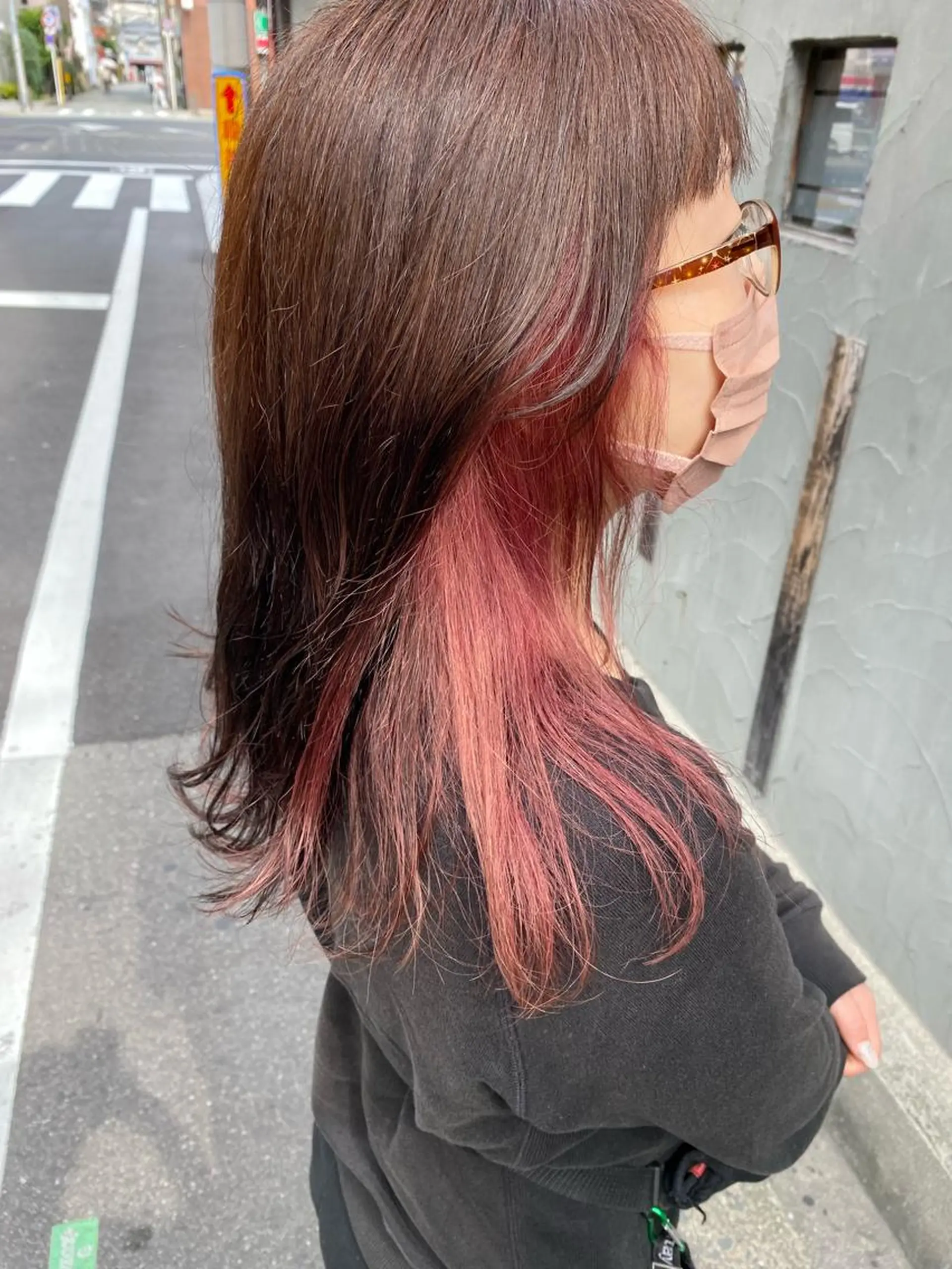 ミディアム カラー ヘアカラー 西田辺/ タカスナオヤのヘアスタイル