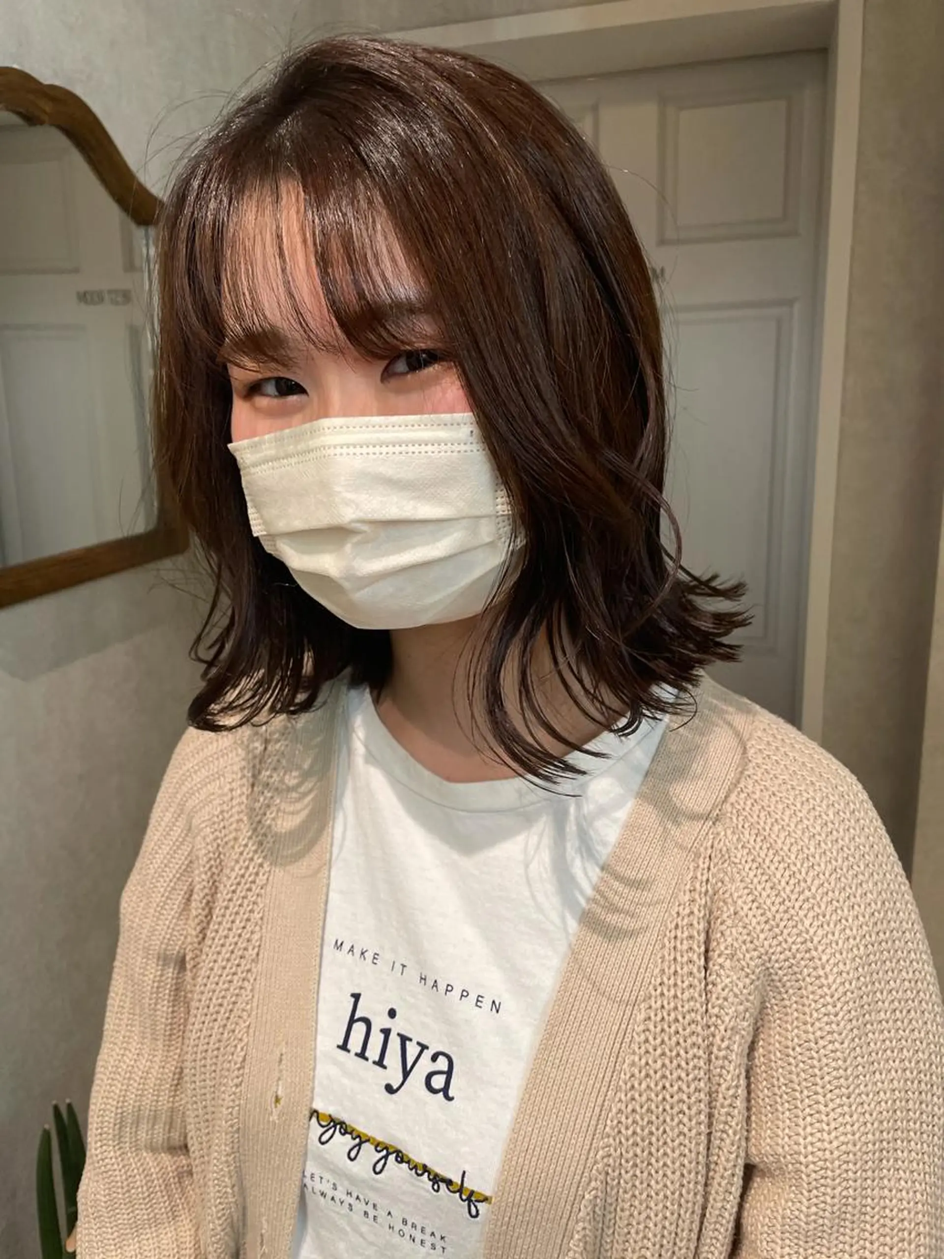 ミディアム カラー カット ヘアカラー ナチュラル透明感🌱 小山美樹子のヘアスタイル