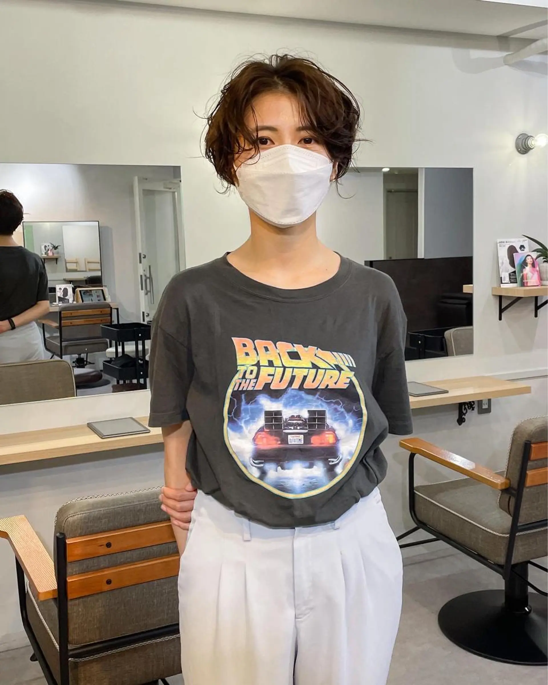 ショート カラー パーマ ショートヘア レイヤーパーマ＊ 顔まわり似合わせのヘアスタイル