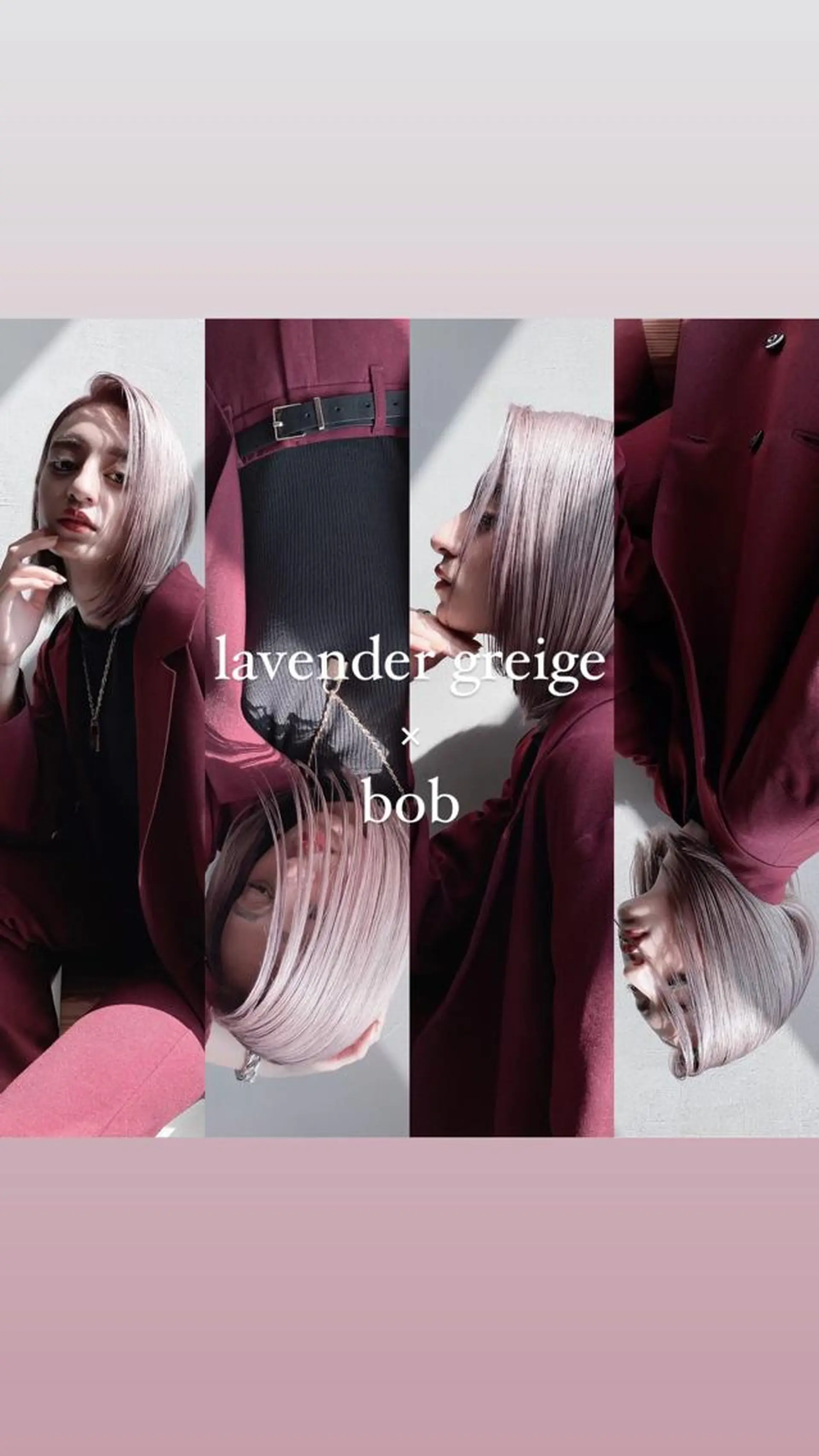 ミディアム カラー デザインカラー ボブ 💜ハイトーン💛 マジカルかいちゃんのヘアスタイル