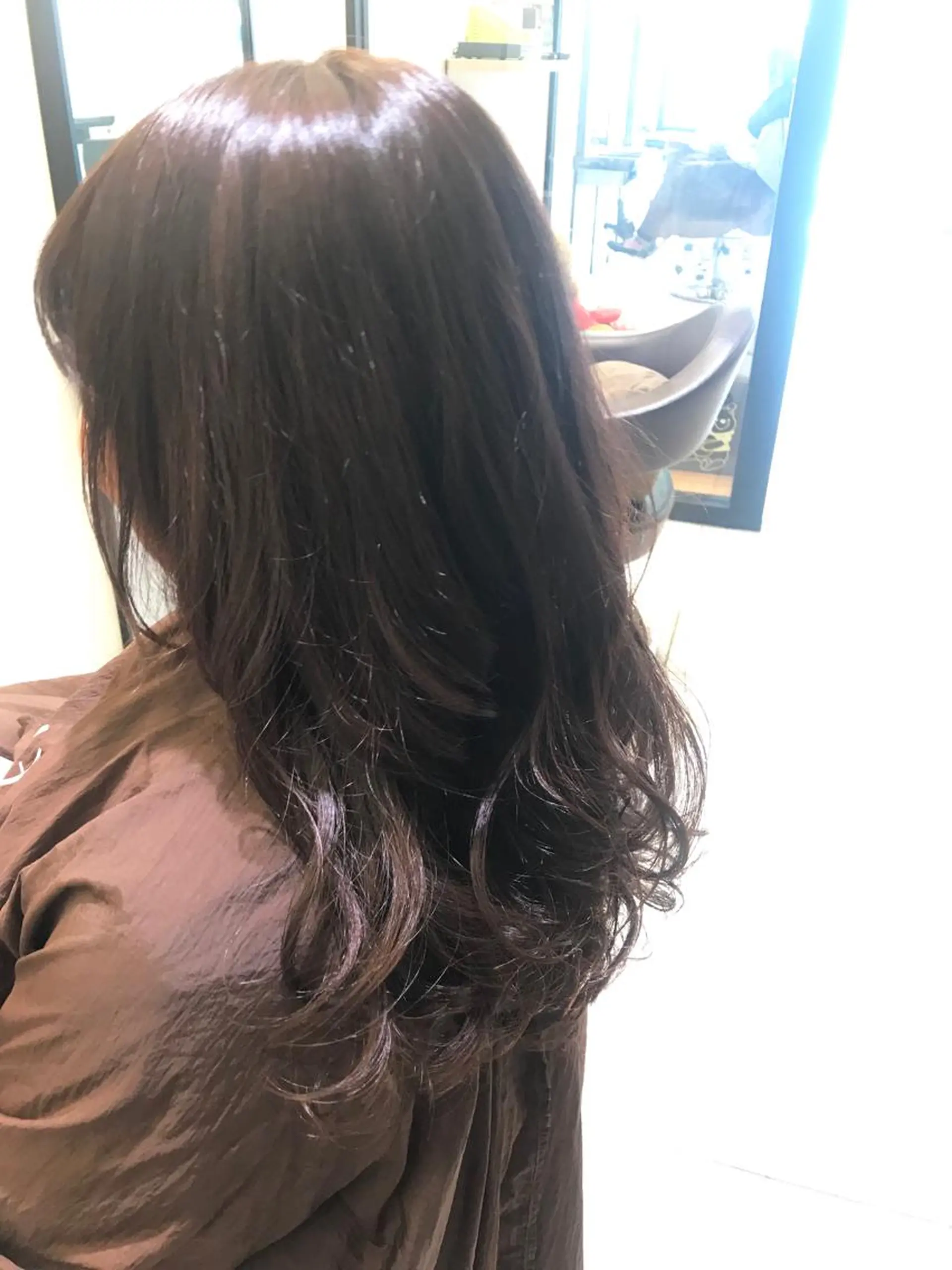 セミロング カラー アッシュ アッシュブラウン ブラウンカラー Renatus店長 金子裕美のヘアスタイル