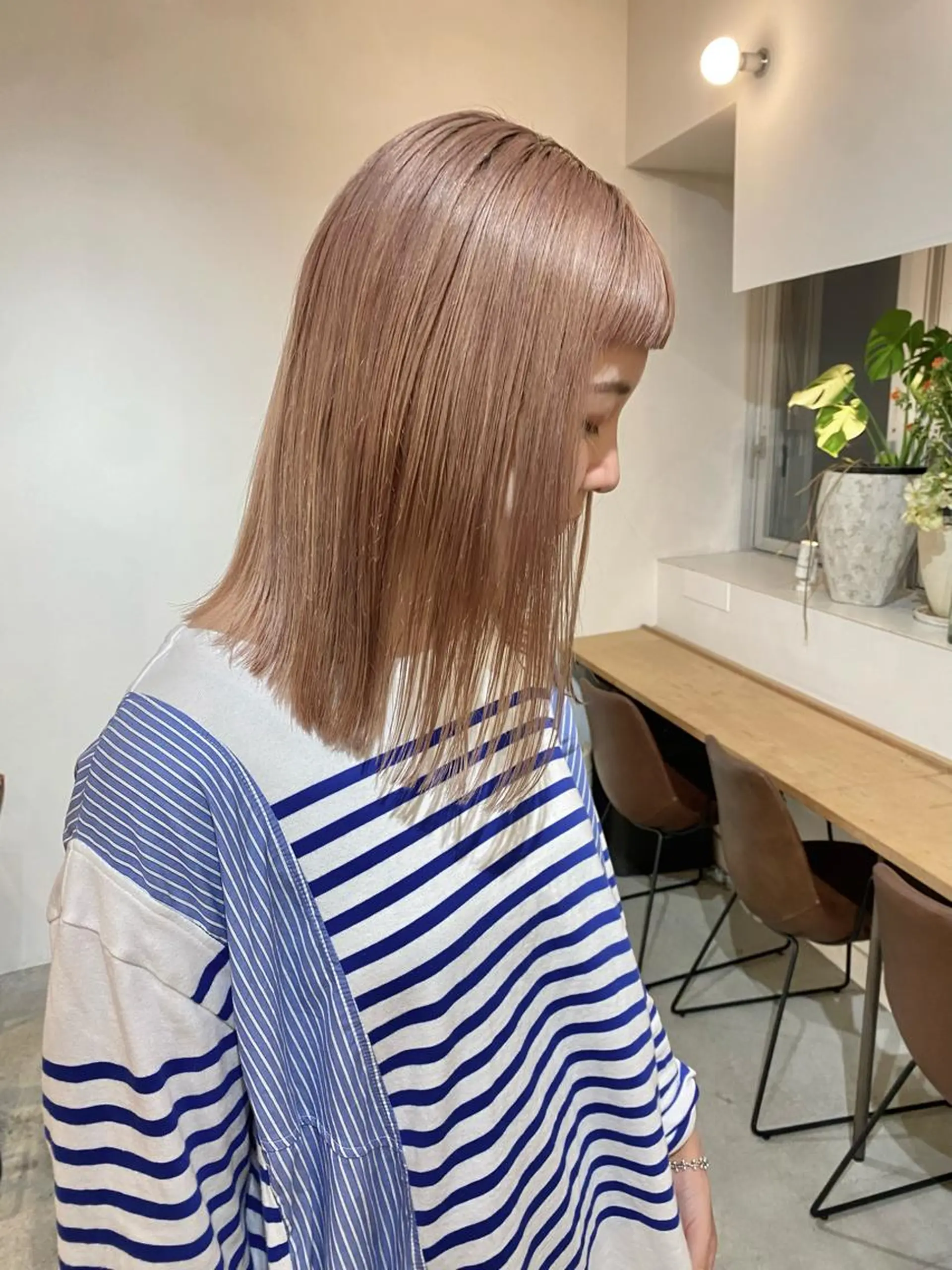 カラー maruquee de mashu所属・モモコ/ブリーチ/ ミルクティカラーのヘアスタイル