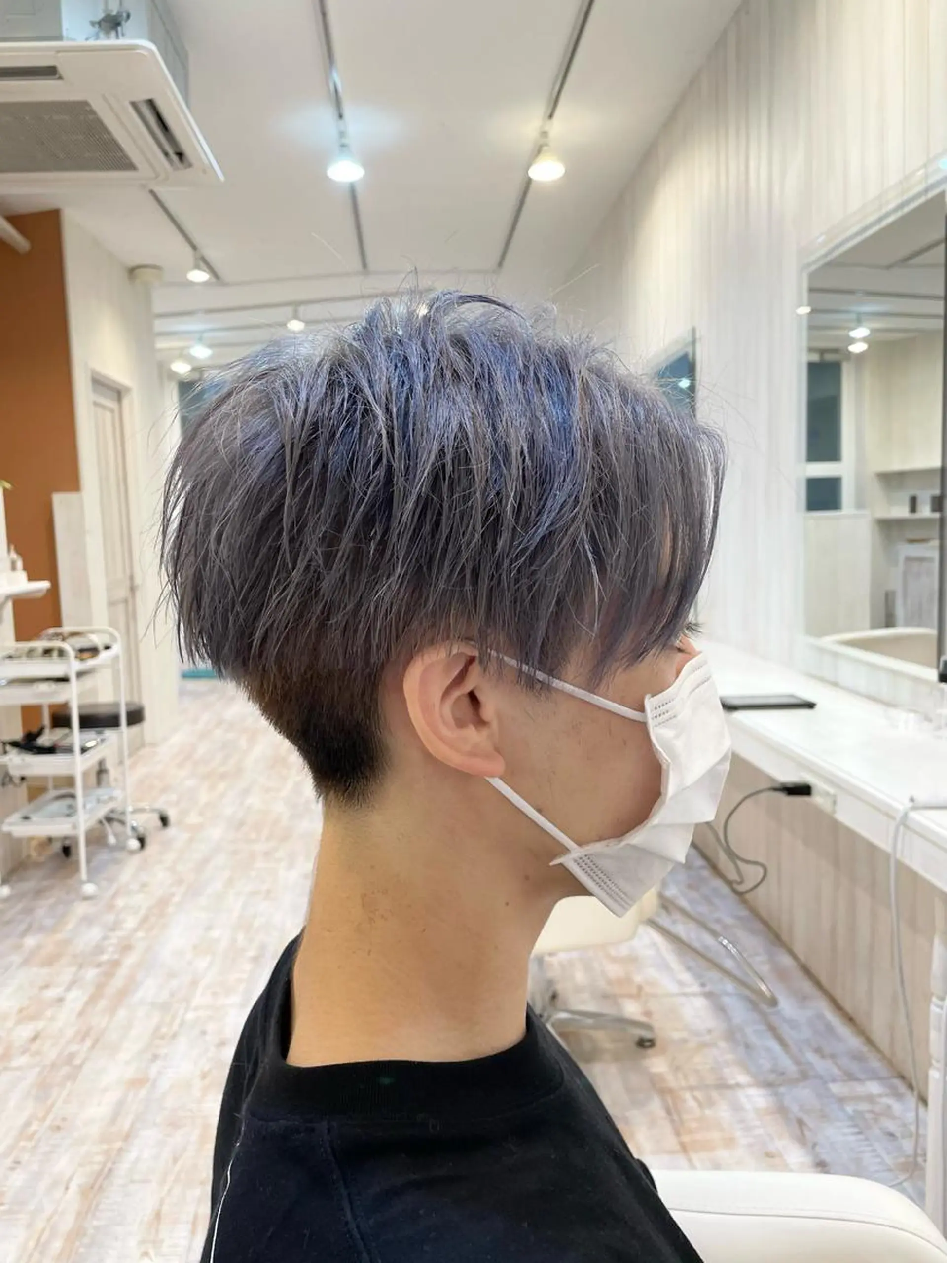 カラー メンズ メンズブリーチ アッシュ ブリーチ シルバー シルバーアッシュ カット ヘアカラー Pentas所属・☘️当日OK☘️ 鍋島直大のヘアスタイル